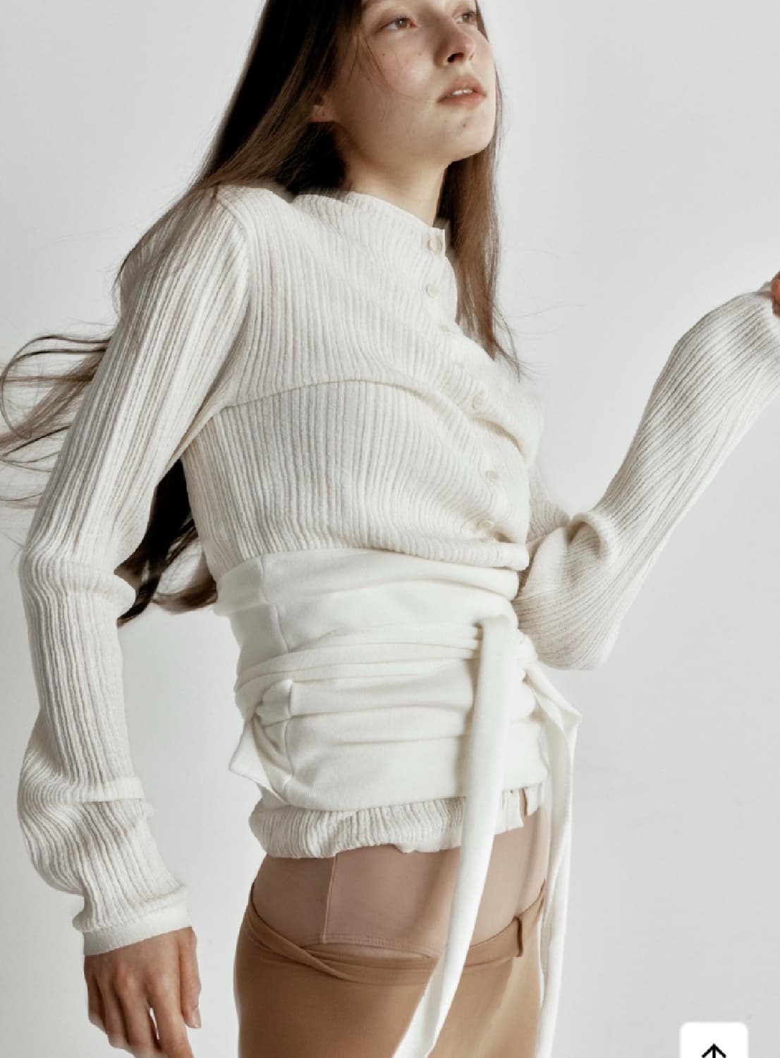 르917 WRINKLE MOCKNECK CARDIGAN [IVORY] 상품이미지1