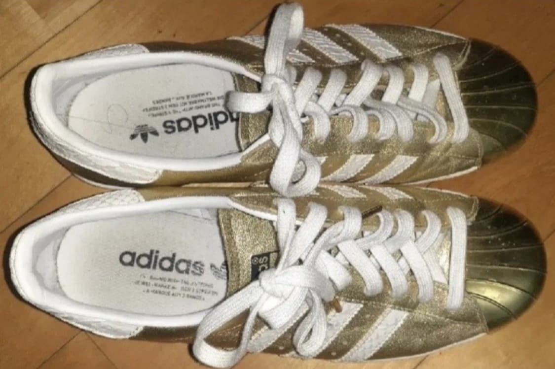 아디다스 MI(맞춤제작) 슈퍼스타 뱀피 메탈토 골드 260 상품이미지4