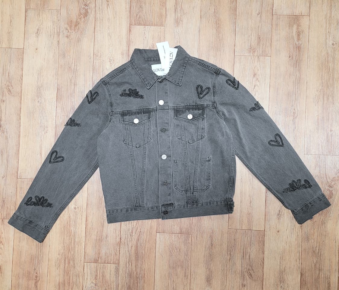 로브로브(LOVLOV) 하트자수 데님자켓 55-66 새상품 상품이미지3