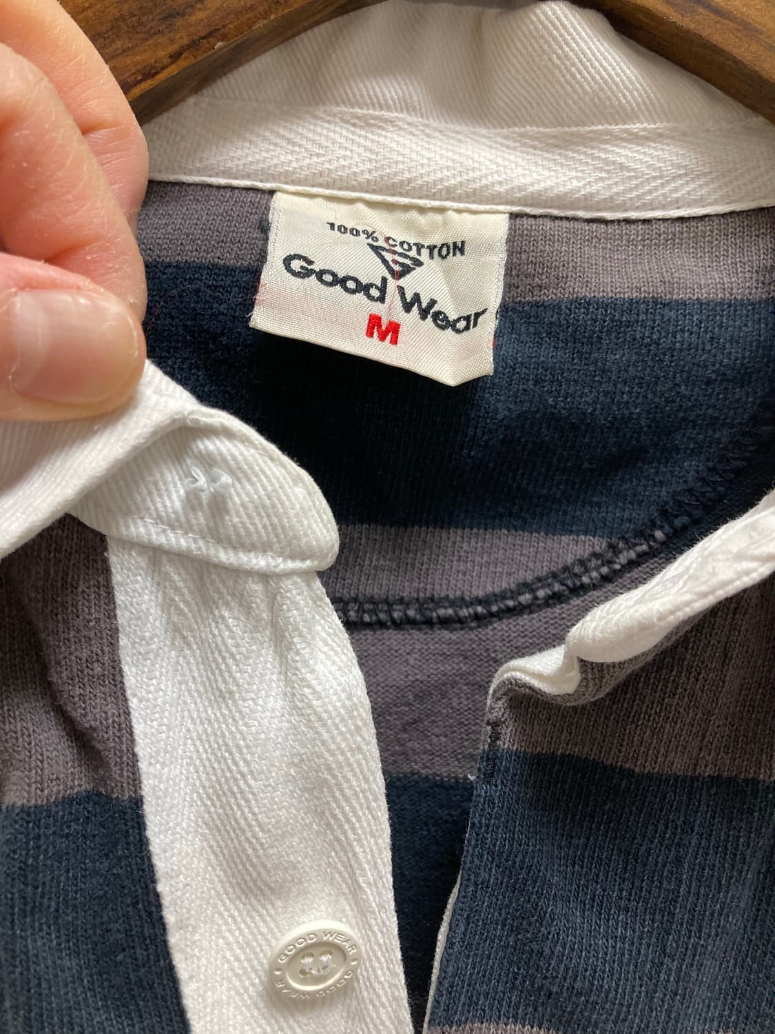 vintage striped collar t-shirt 상품이미지5