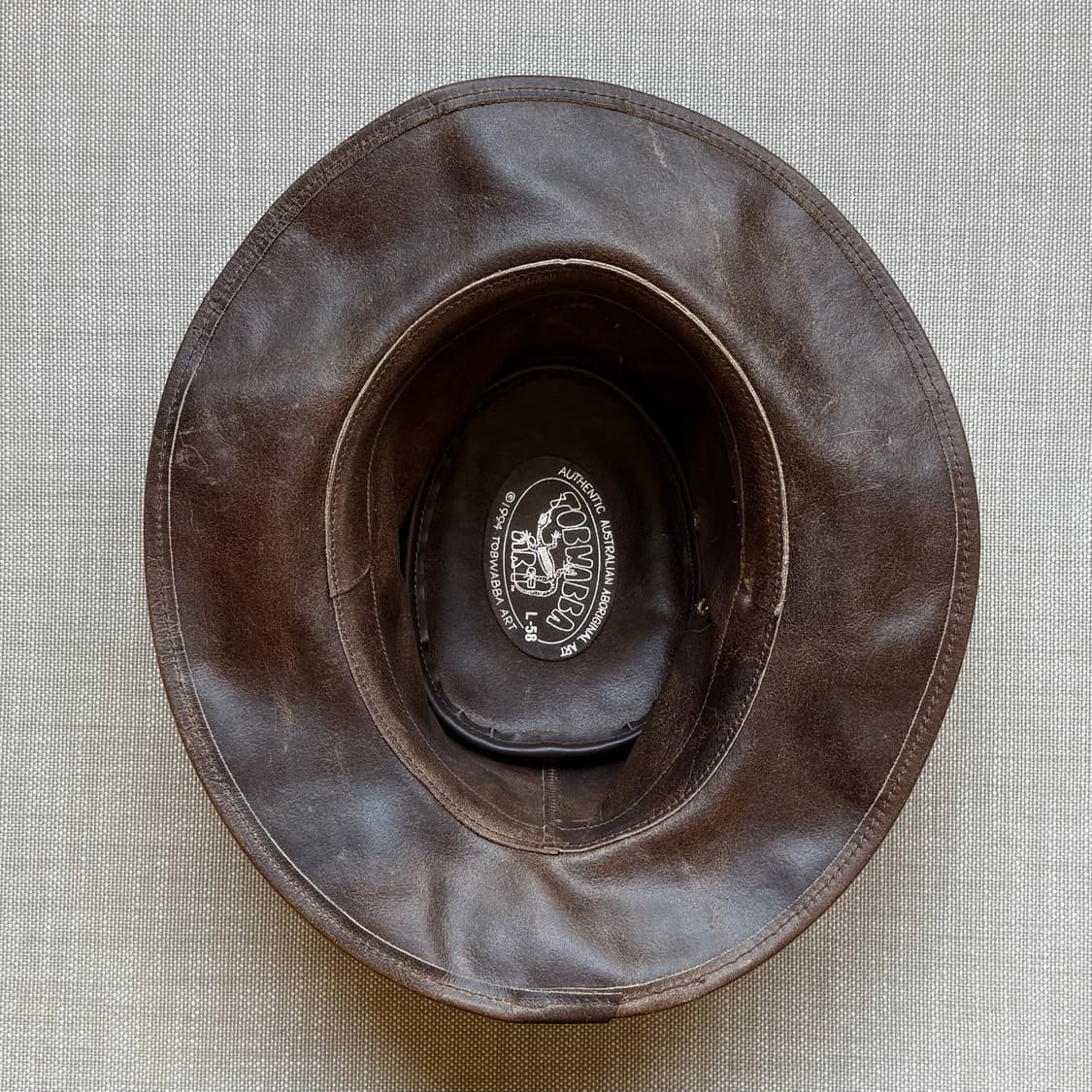 90s 오스트레일리아 TOBWABBA 스웨이드 레더 카우보이 햇 상품이미지7