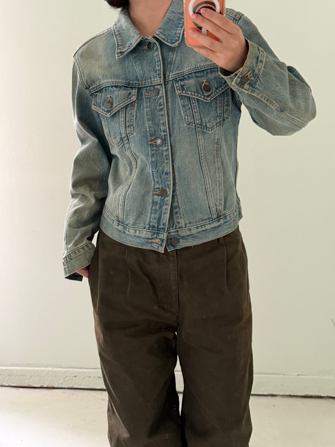 일본빈티지 Big john 페이드 블루 데님자켓 상품이미지4