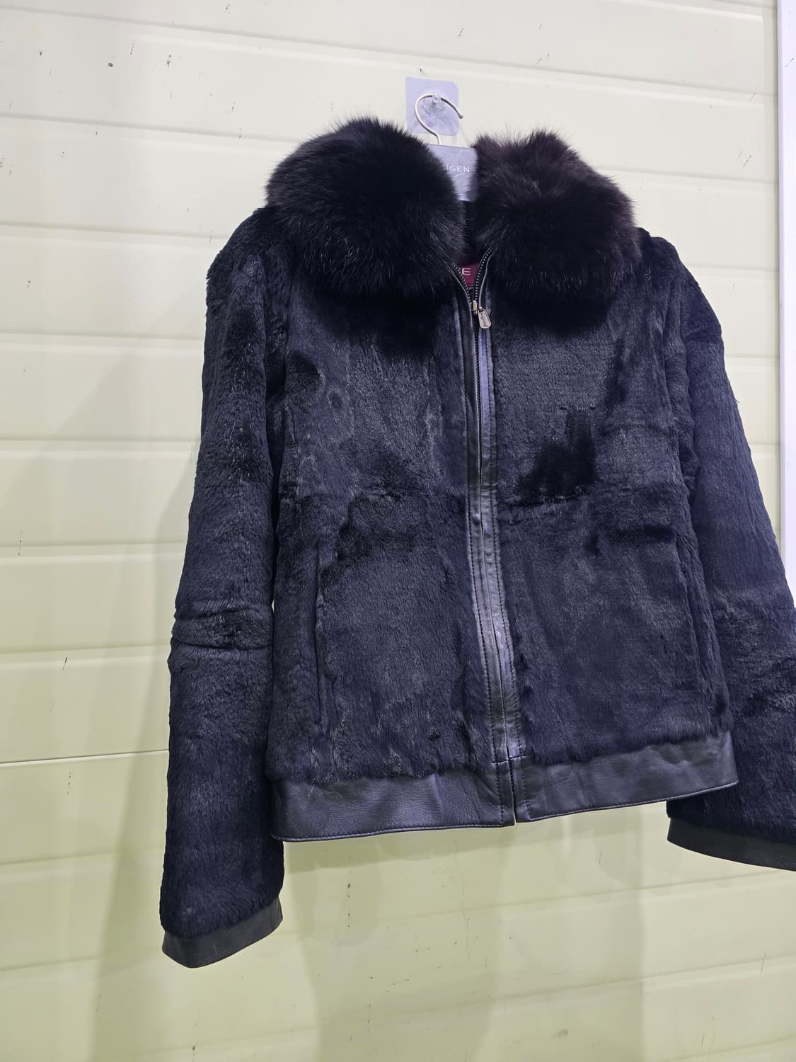 시스틴 여성 블랙 털 자켓 66사이즈 상품이미지8