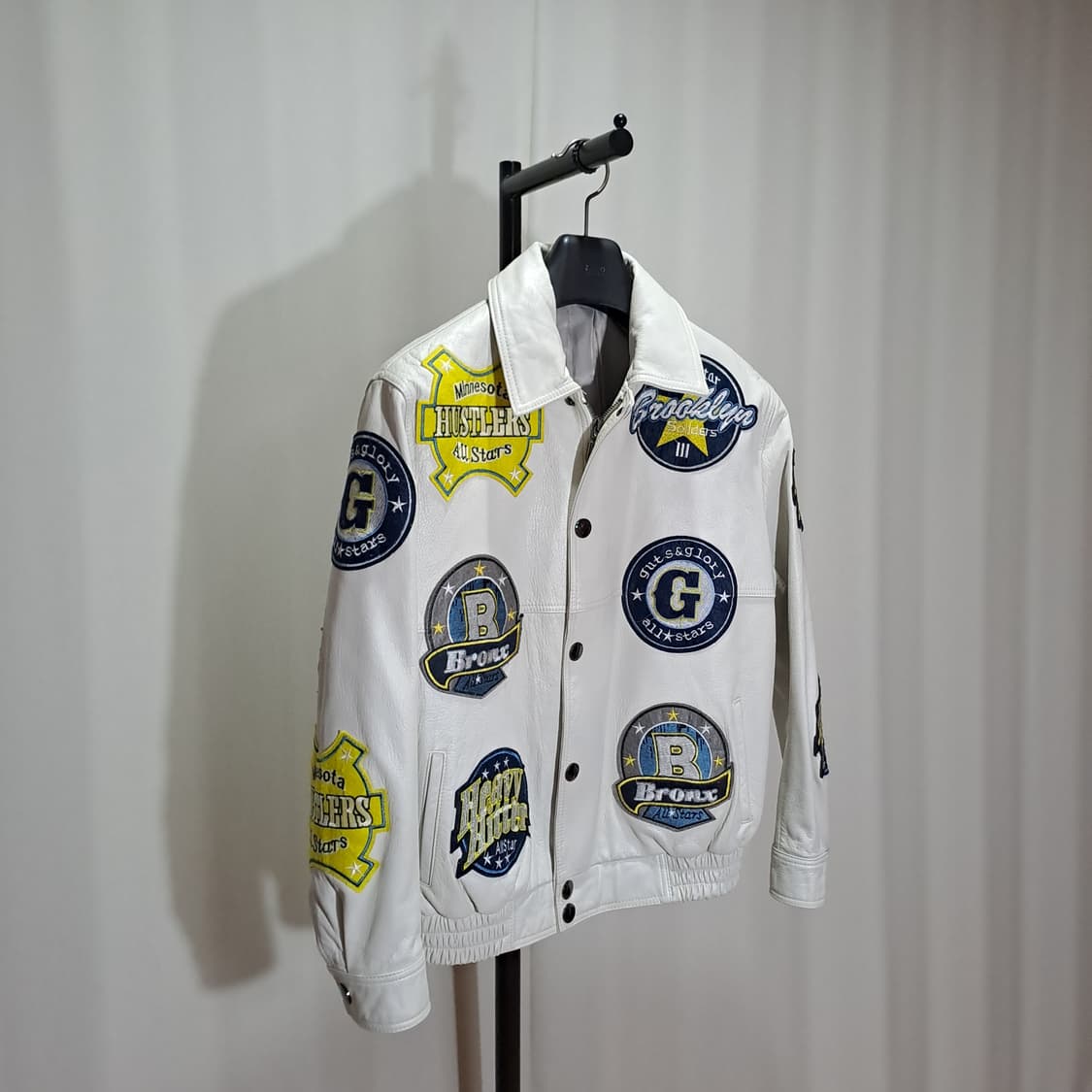 (택포) 양가죽 패치 블루종 범버 S B386 상품이미지2