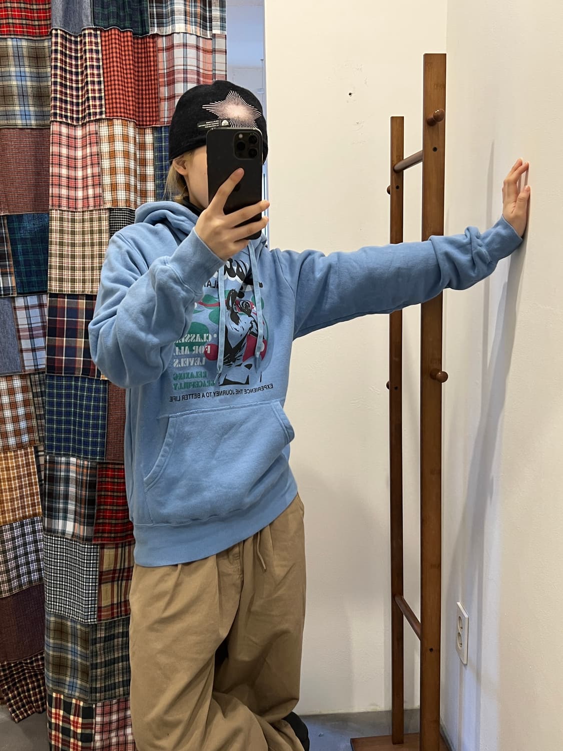 히스테릭글래머 히스걸 스카이블루 후드티 상품이미지2