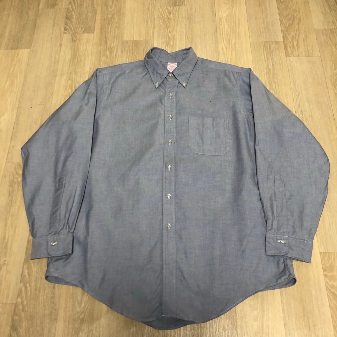 (XL-XXL) 90's 브룩스 브라더스 미국제 옥스포드 셔츠 블루 상품이미지1