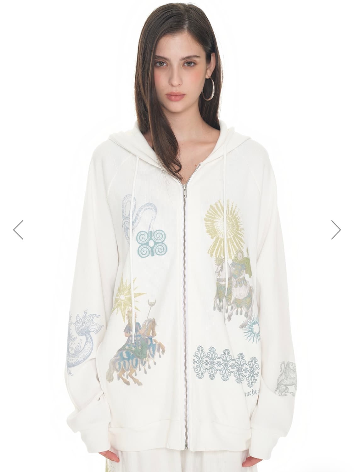 투머치택스 TMT TAROT 02 WAFFLE ZIP-UP HOODIE 상품이미지1