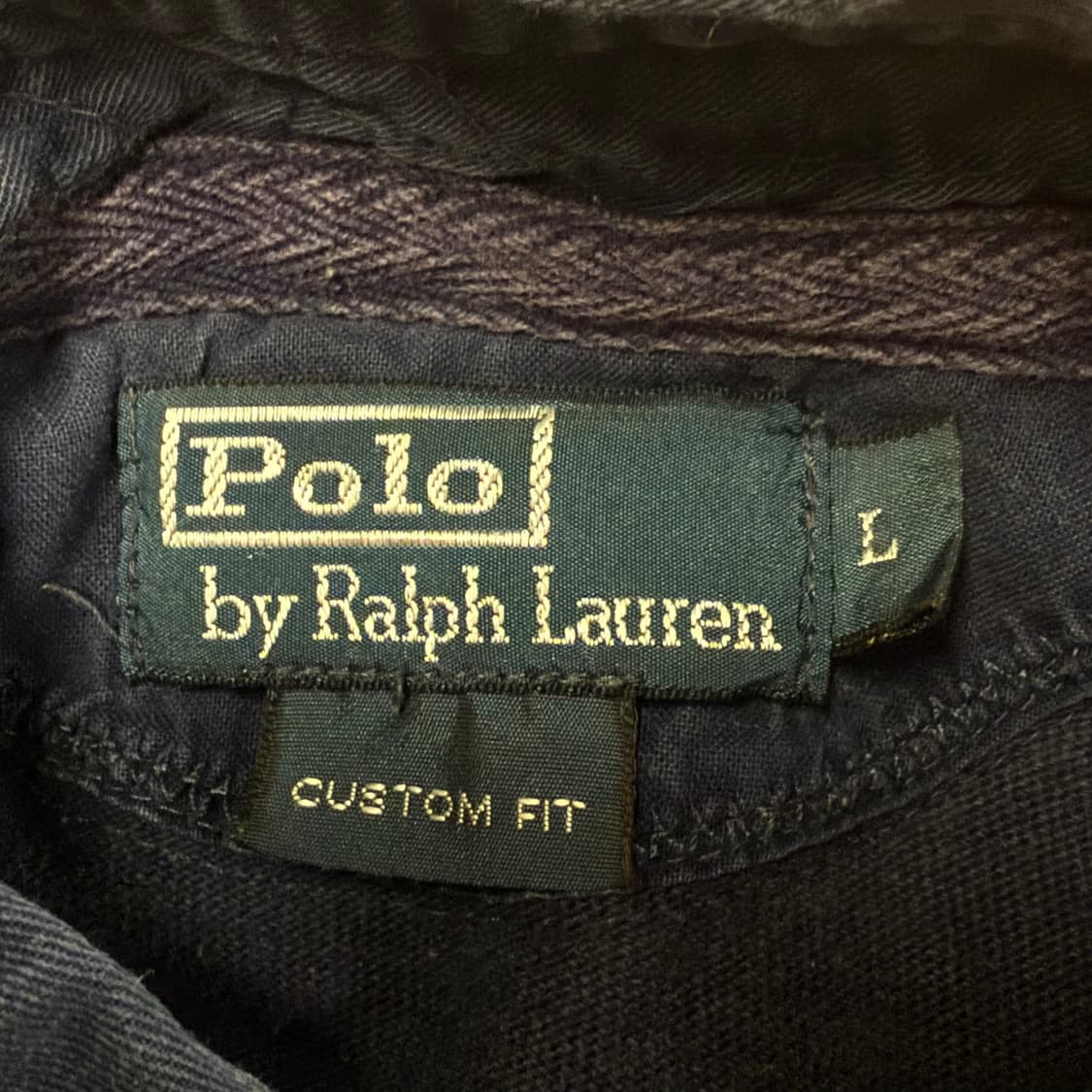 폴로 90‘s 플래그패치 네이비 카라 긴팔 티셔츠 상품이미지5