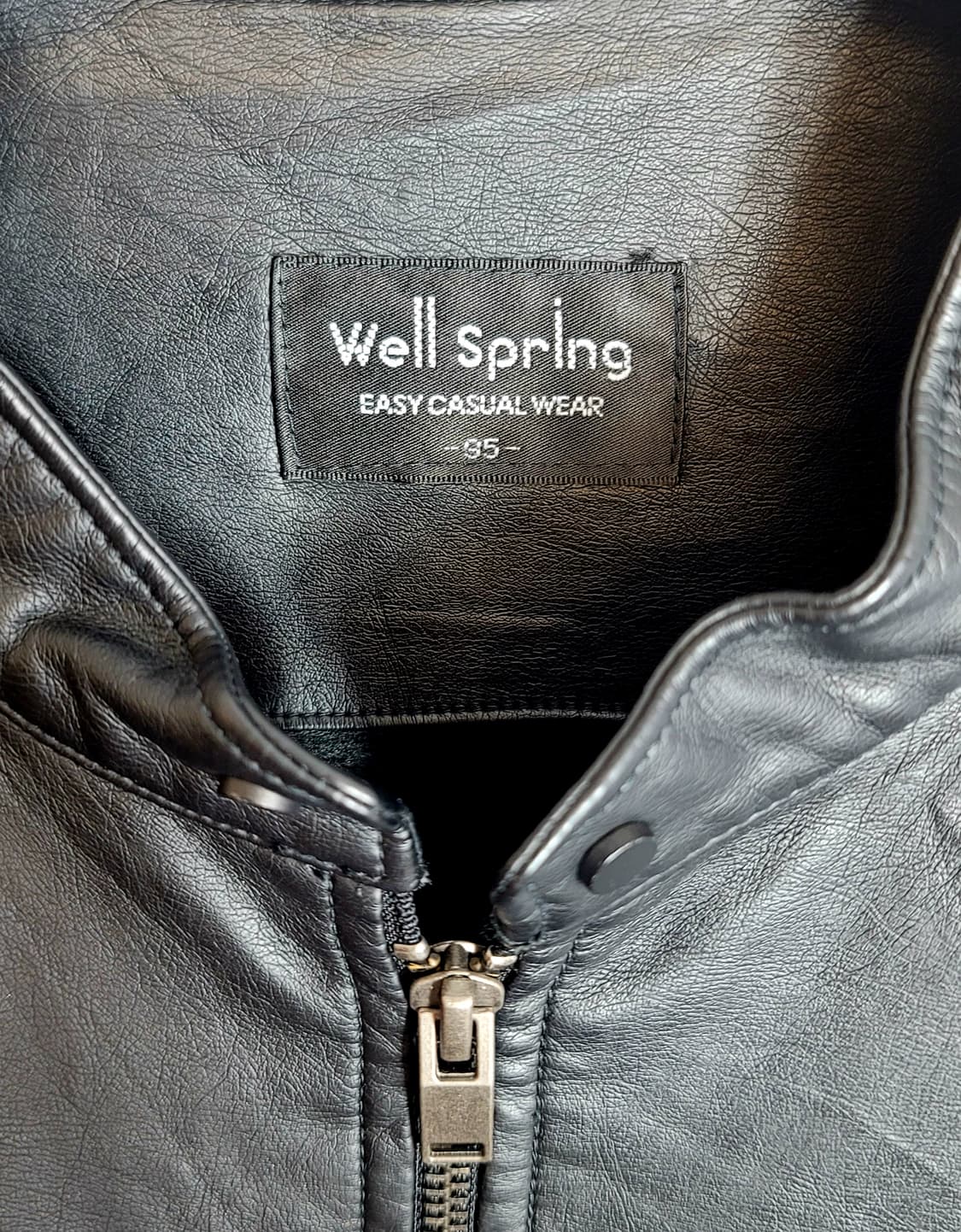 [95.M] Well Spring 가죽(인조) 라이더자켓 판매 상품이미지4
