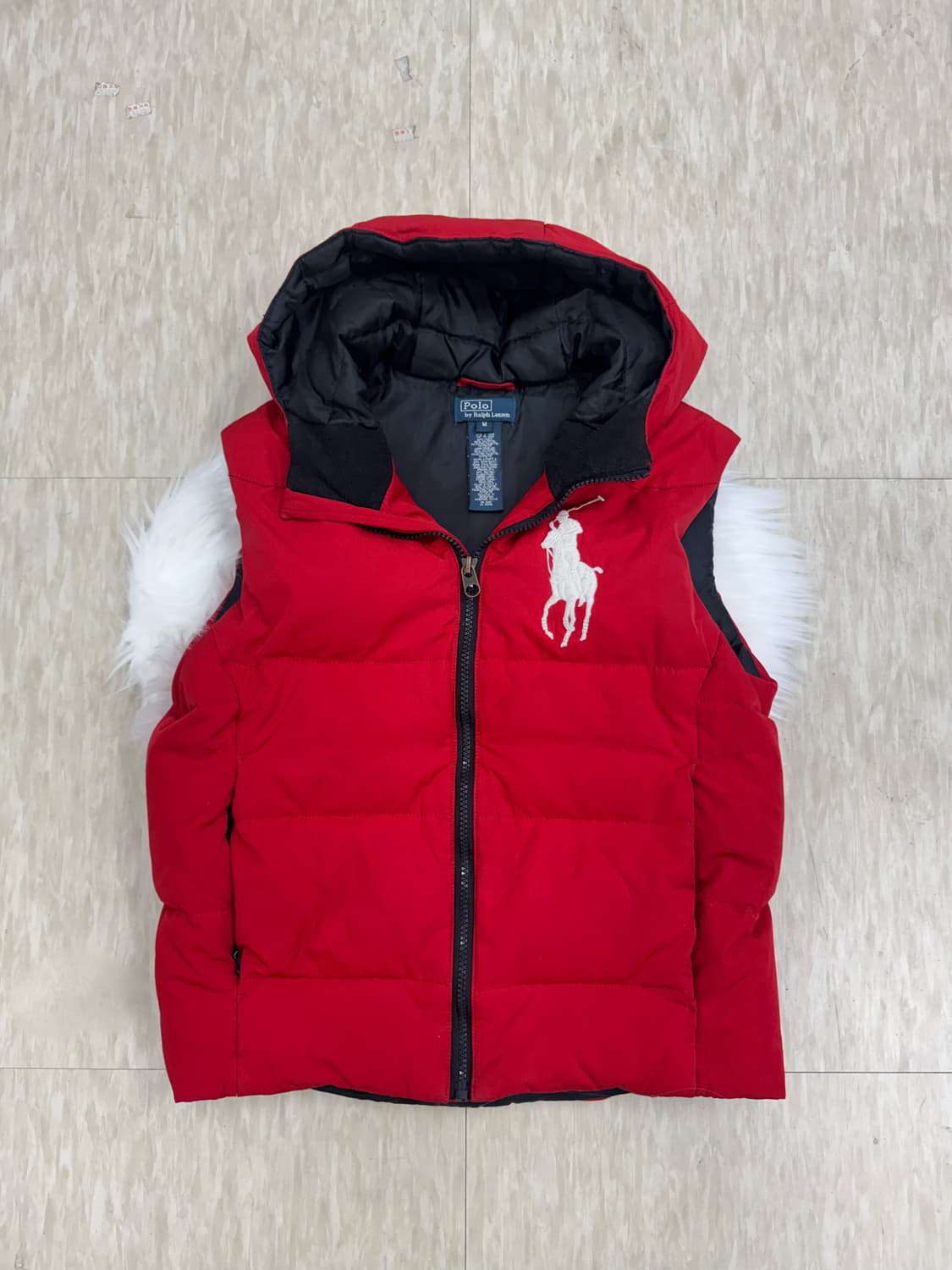폴로 빅포니 빈티지레드 조끼 상품이미지2