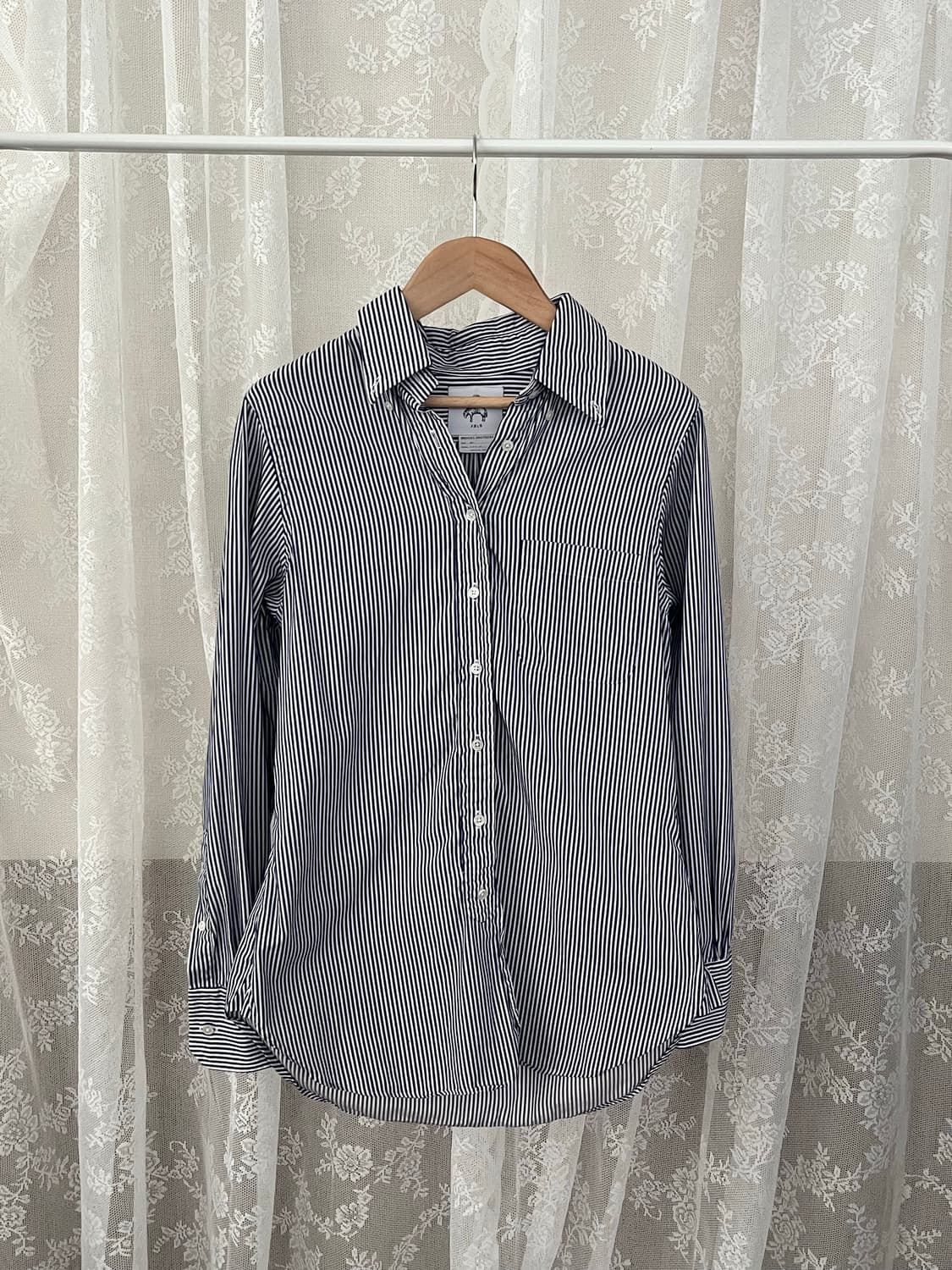 3) 브룩스 브라더스 여성 스트라이프 셔츠 블루 상품이미지1