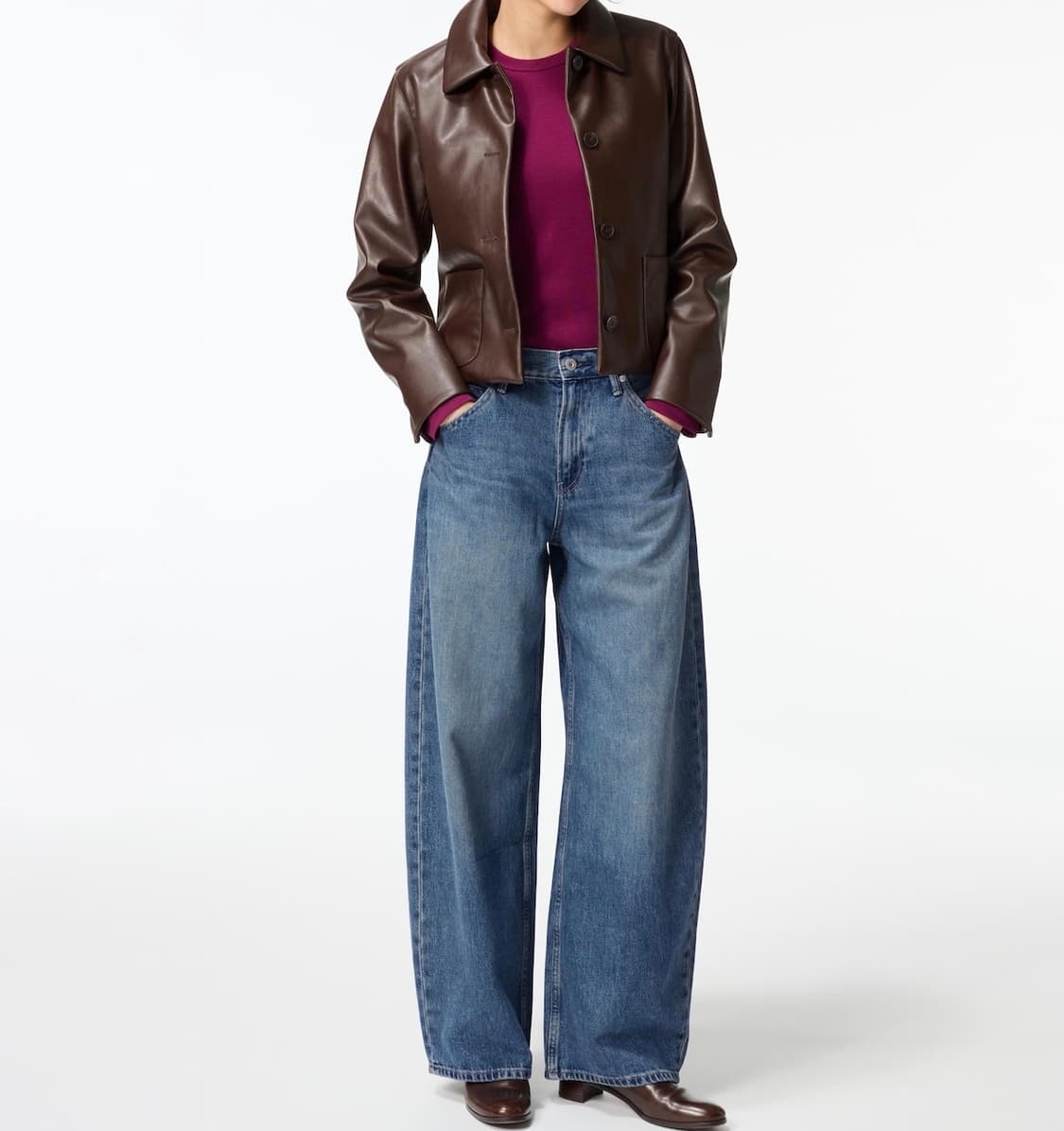 [미 시착 새 상품] 유니클로 배기커브진 중청 24 상품이미지1