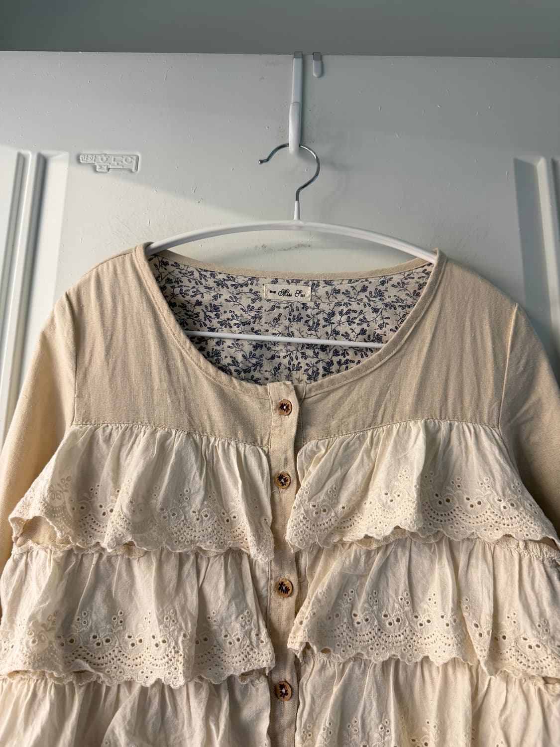 일본빈티지 모리걸 프릴 레이스 블라우스 셔츠 상품이미지6