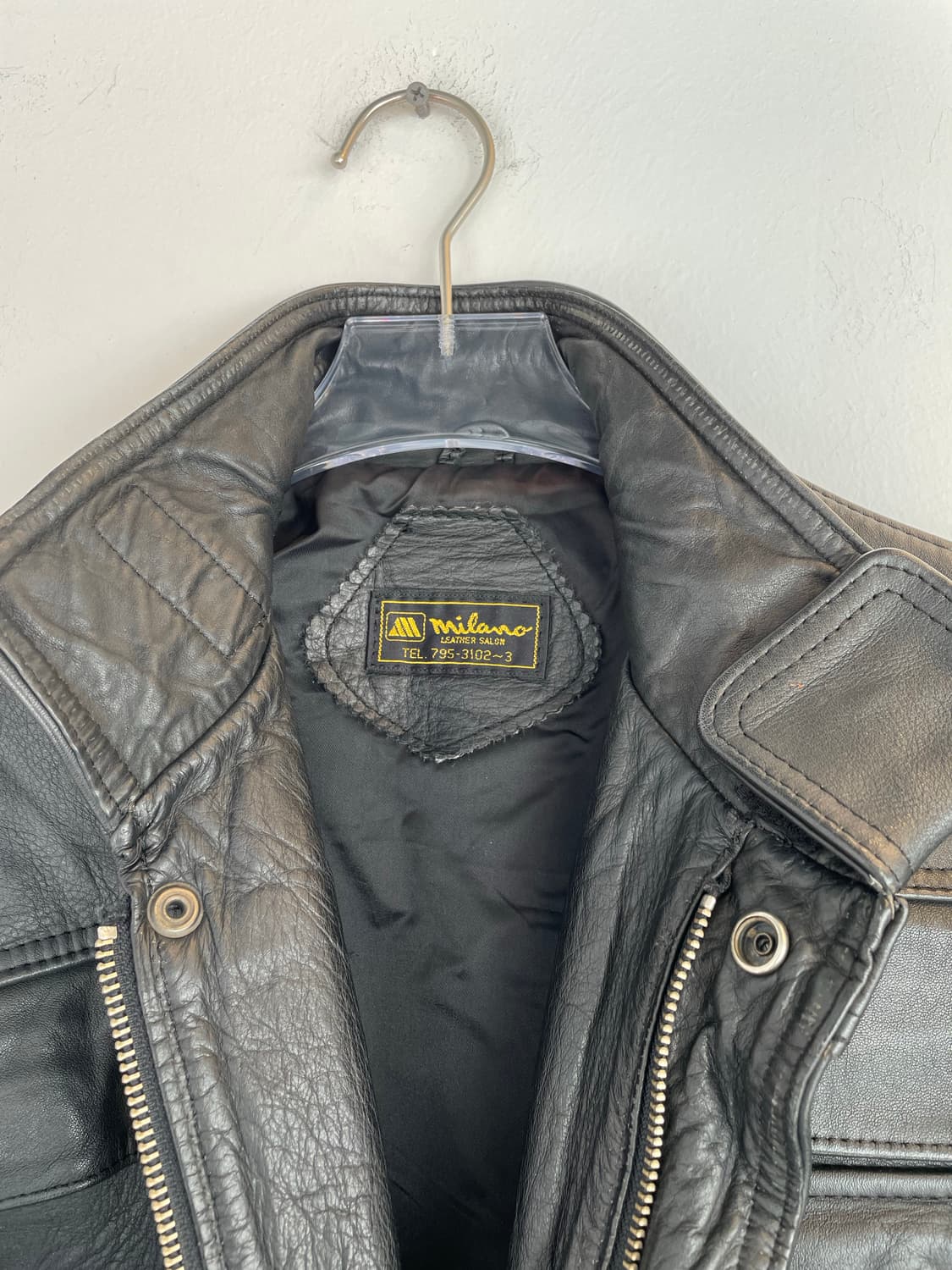 vtg 에코 레더 바이커 자켓 상품이미지5