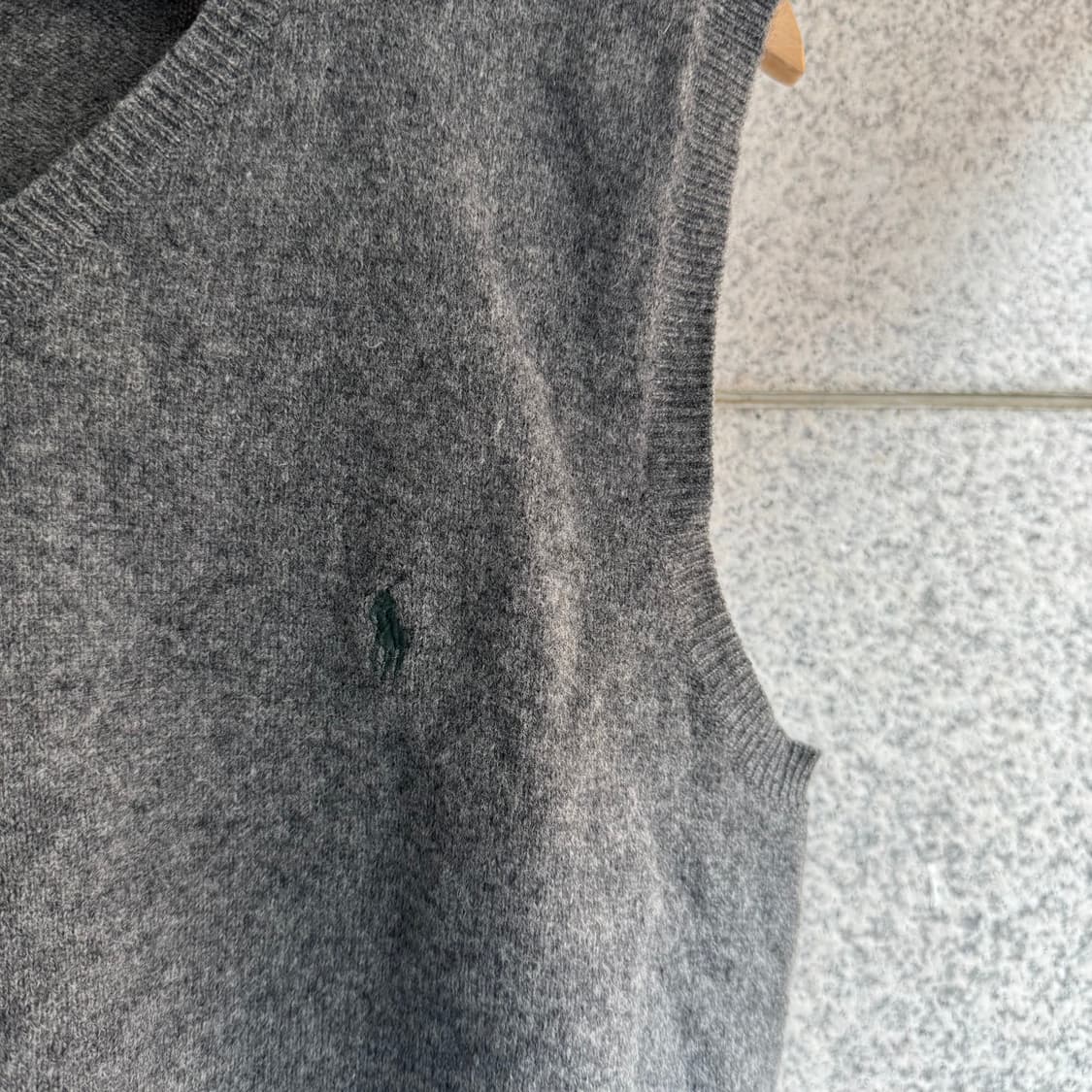 폴로 포니 로고 램스울 니트 조끼 상품이미지5