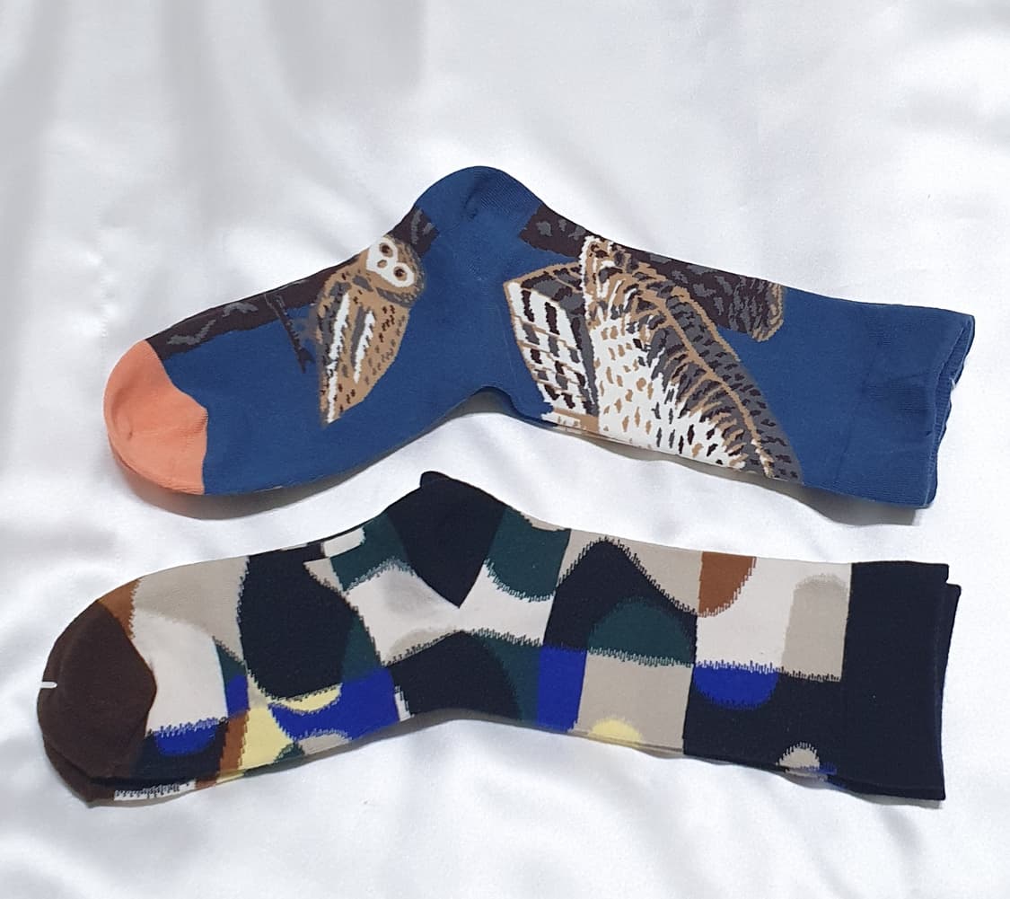 블루 그린 그레이 살구 부엉이 Bonne Maison 본메종 양말  상품이미지1