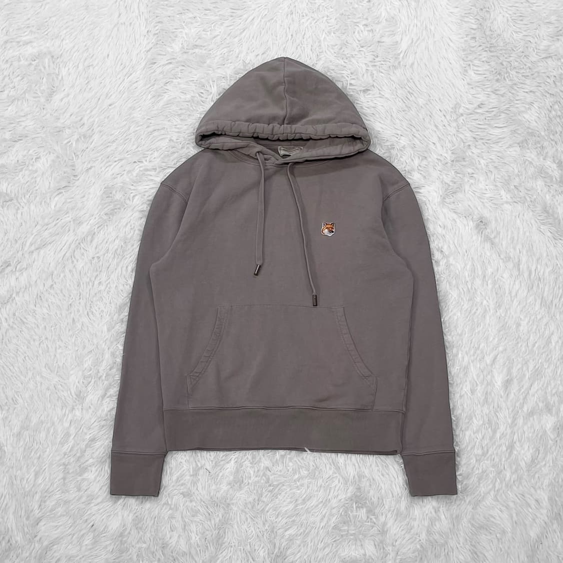 메종키츠네 폭스 헤드 패치 후드티 베이지 상품이미지2