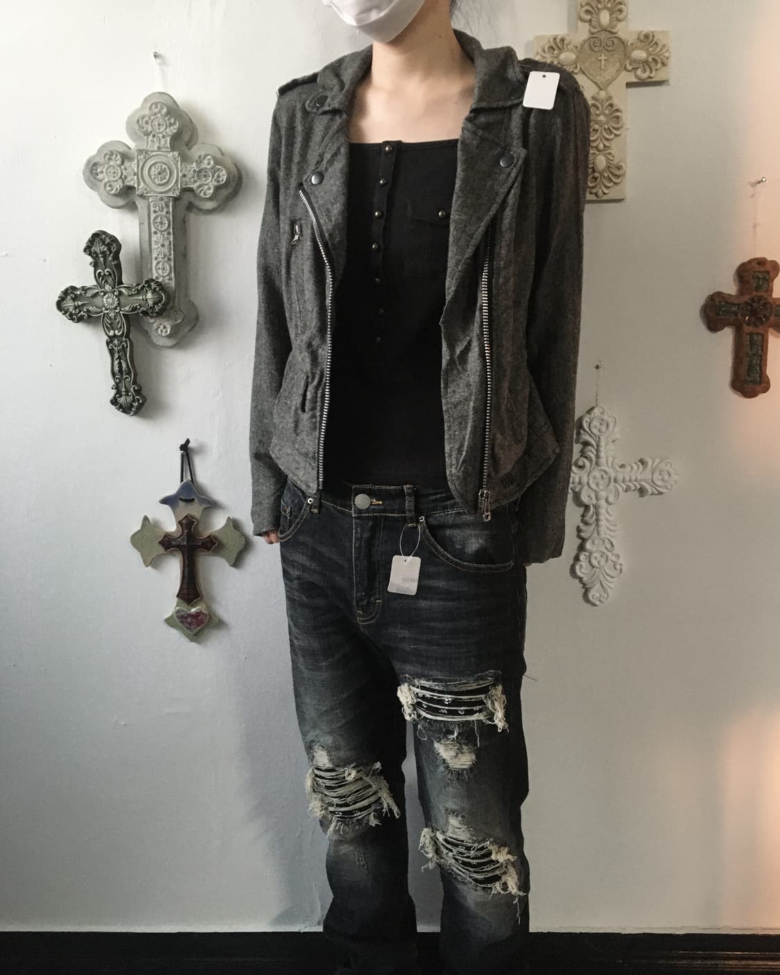 Woolen rider jacket 상품이미지2