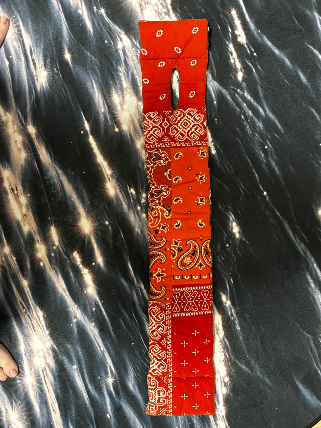 캐피탈 플란넬 반다나 패턴 리버시블 머플러(카키/오렌지) - [택 포함] 상품이미지4