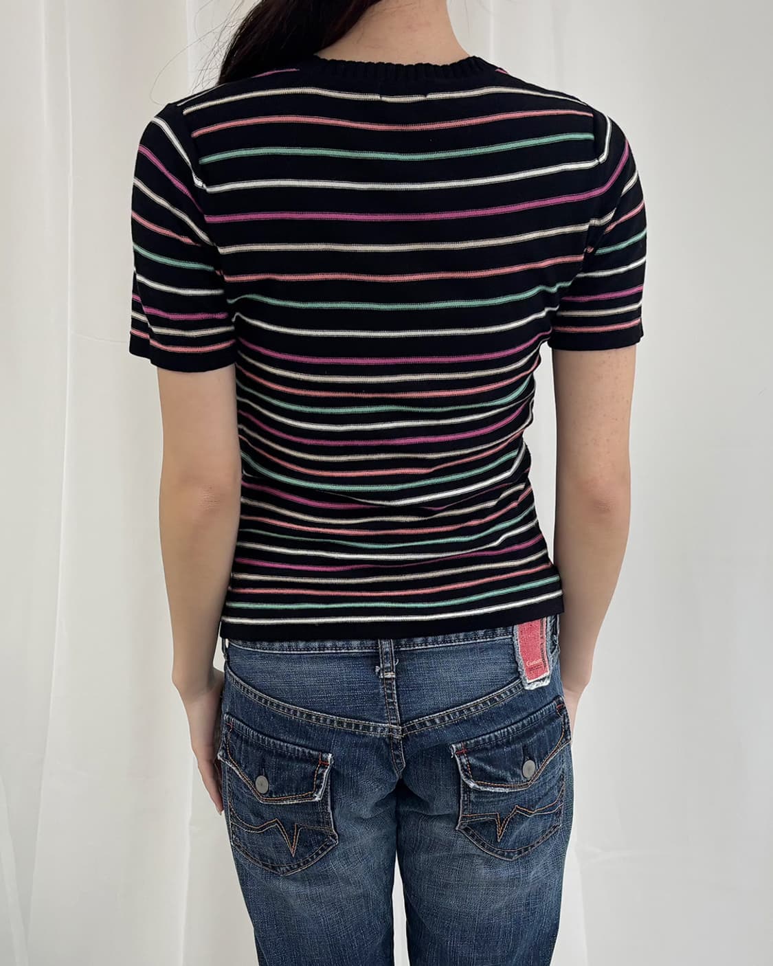 SONIA RYKIEL 비비드 스트라이프 반팔 풀오버 상품이미지3