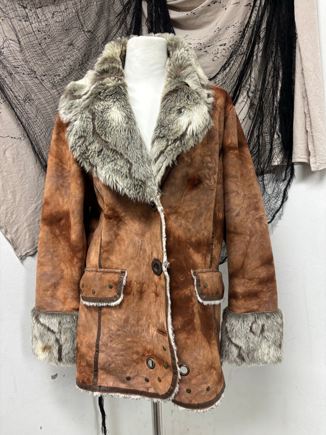 [GAL]Fur Trimming Leopard&Stud Detail Ja 상품이미지5