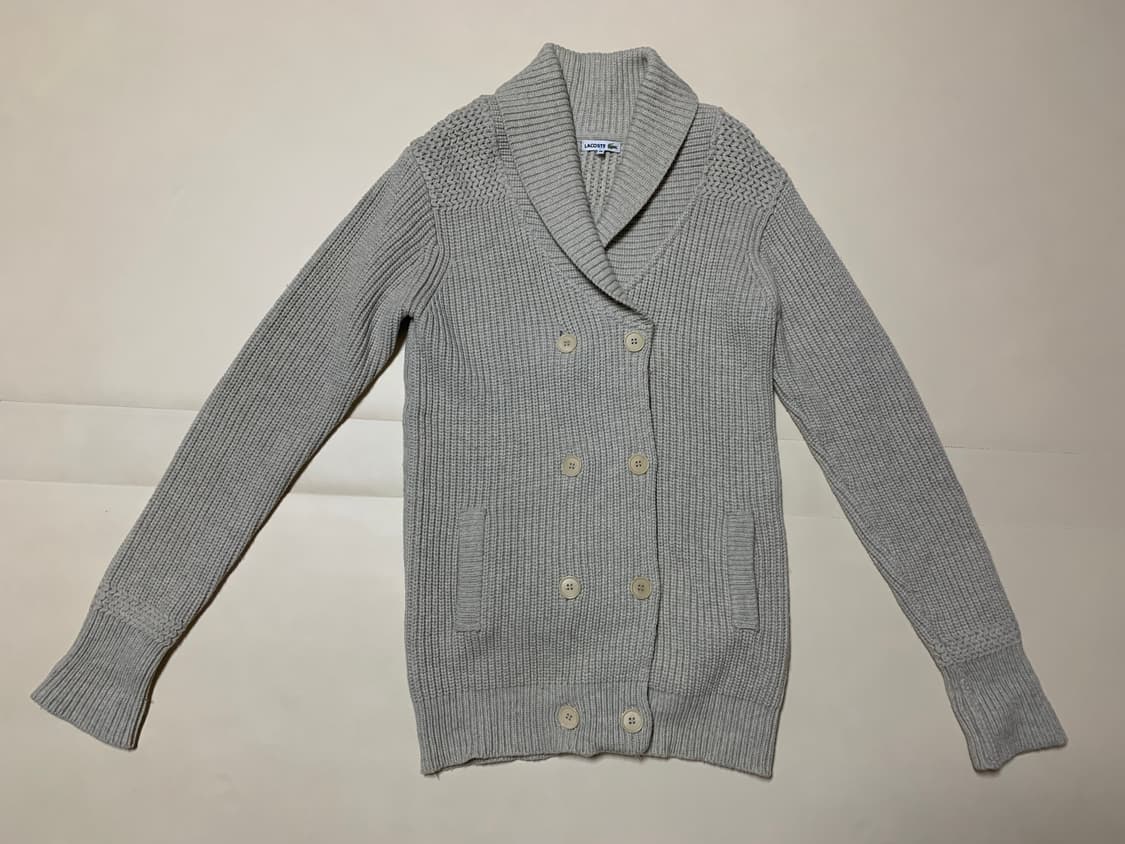 라코스테 숄칼라 더블 브레스티드 롱가디건 상품이미지2