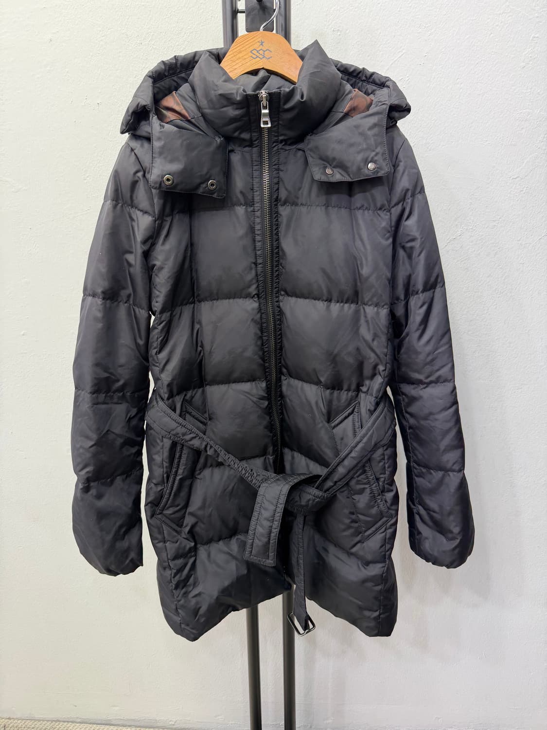 정품) 코치 여상 블랙 벨티드 패딩 점퍼 S 상품이미지1