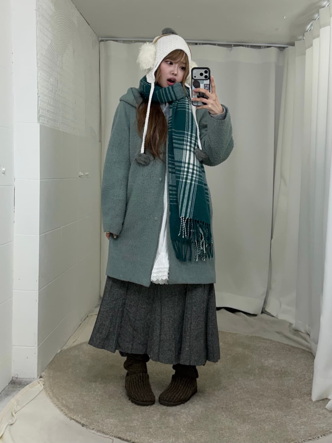 민트 코트 니혼진 하구미 원피스 코디세트 상품이미지1