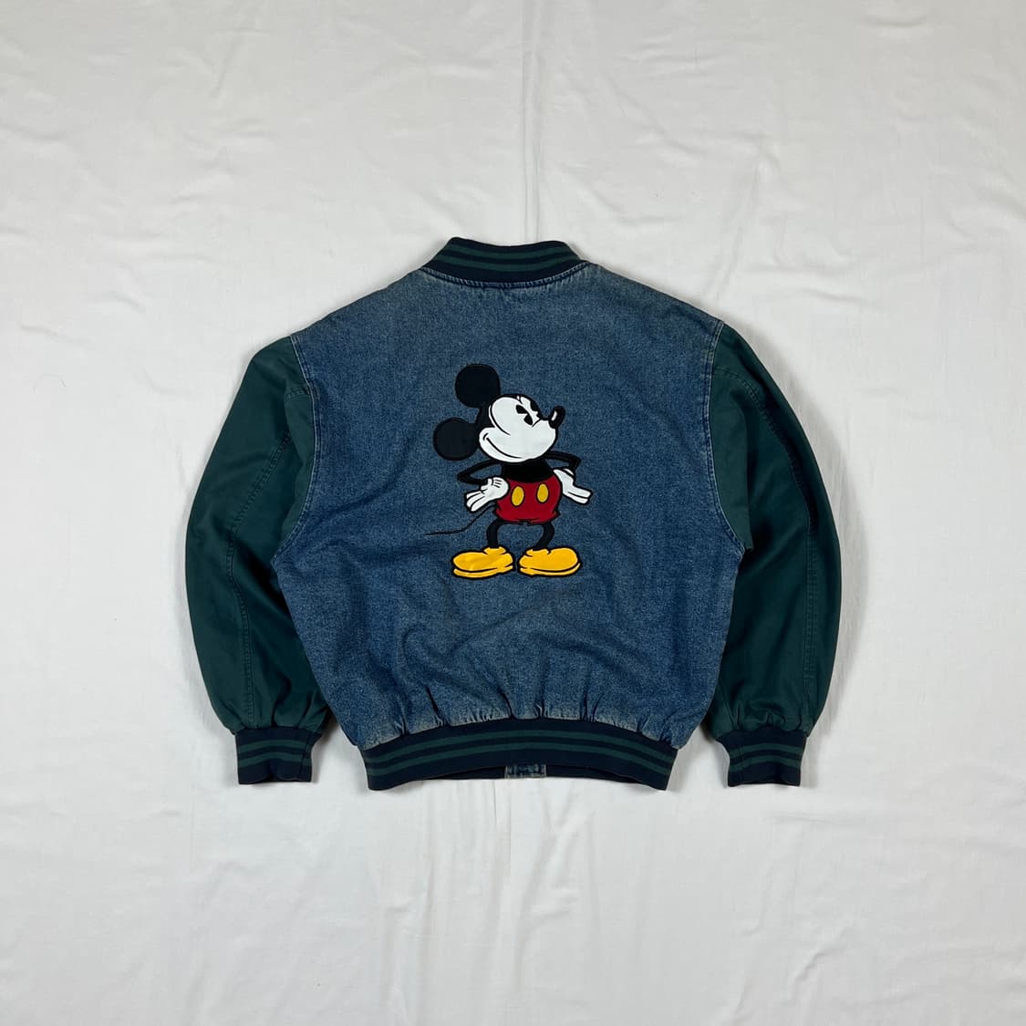 90‘s 미키마우스 mickey mouse 카툰 데님 바시티자켓 상품이미지5