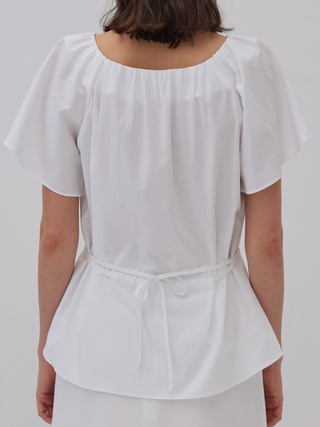 망고매니플리즈 JANE SHIRRING BLOUSE white 상품이미지3