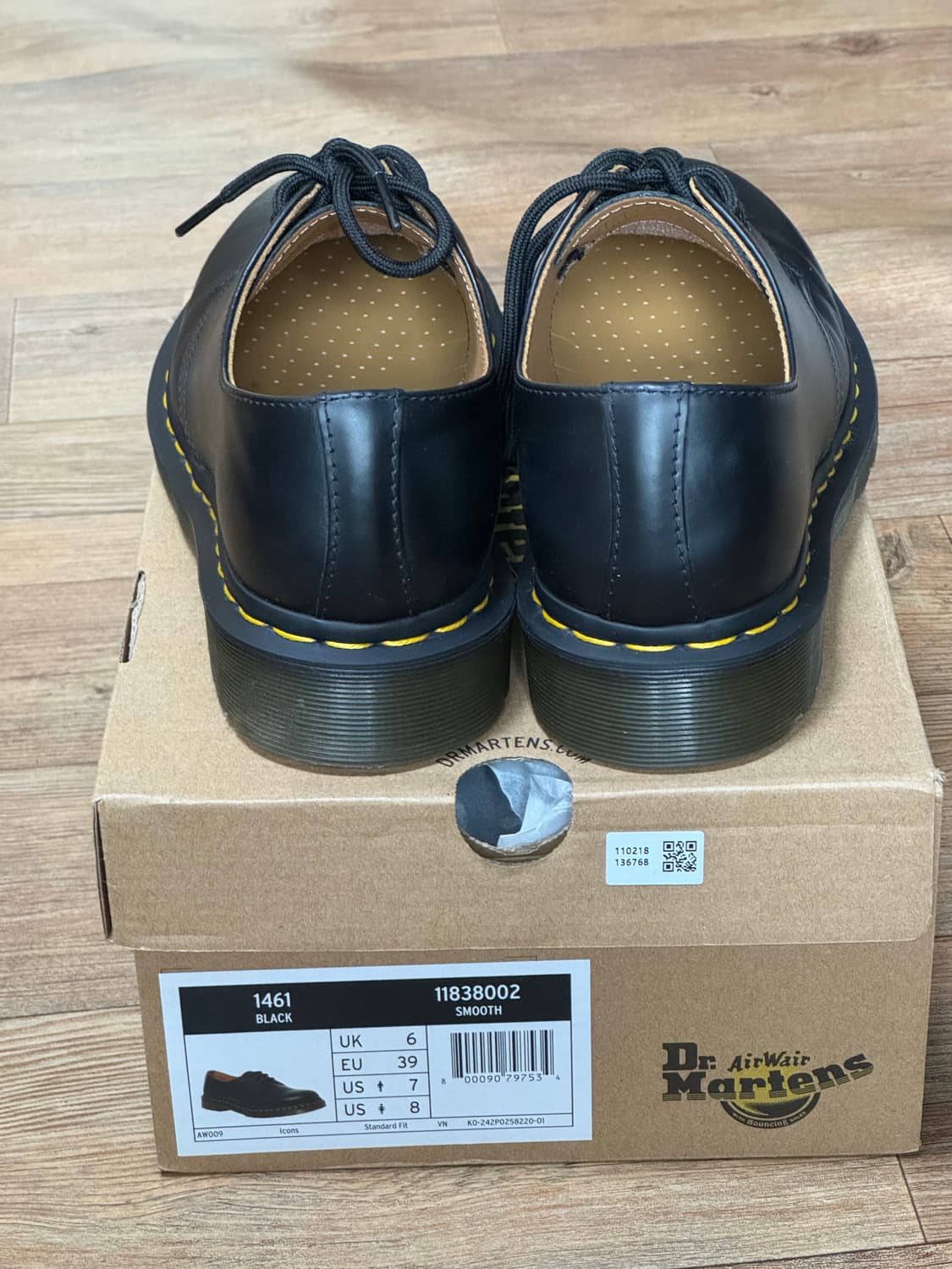 닥터마틴 1461 스무스 블랙 (250) 상품이미지7