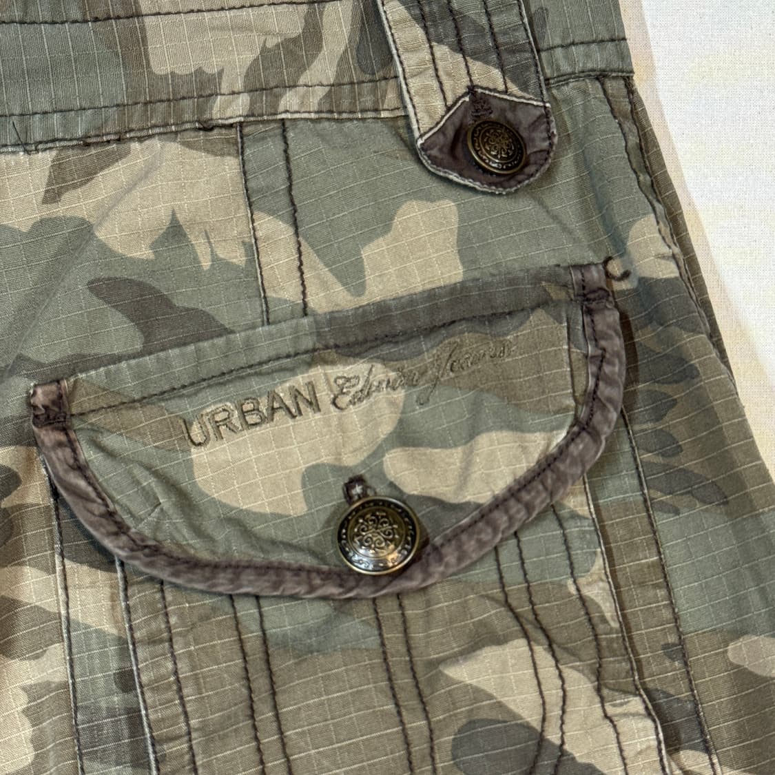 34inch) EDWIN 에드윈 카모 멀티포켓 카고팬츠 반바지 상품이미지6
