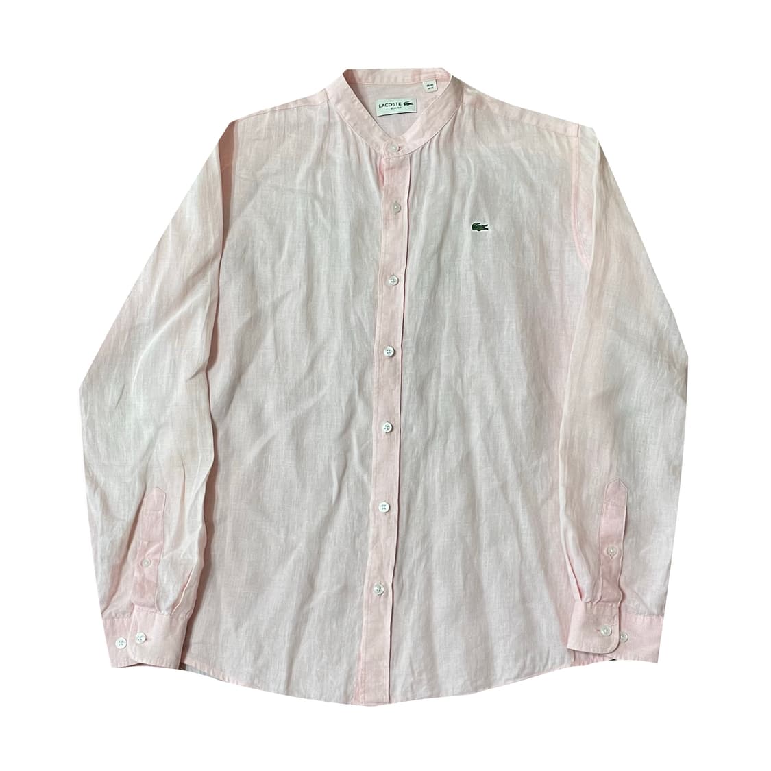 라코스테 파스텔 핑크 린넨 셔츠 상품이미지1