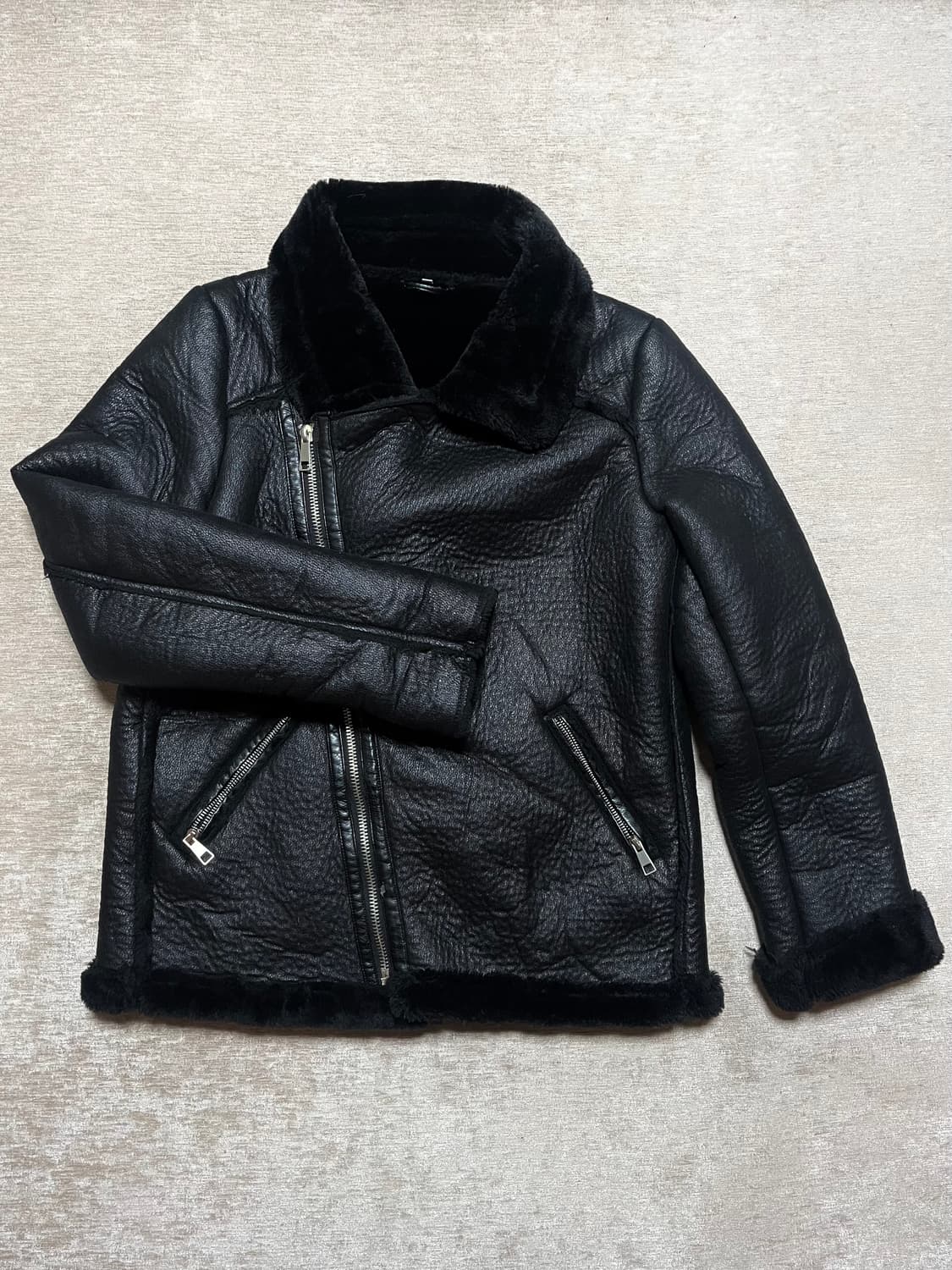 빈티지 가죽 무스탕 자켓 상품이미지1