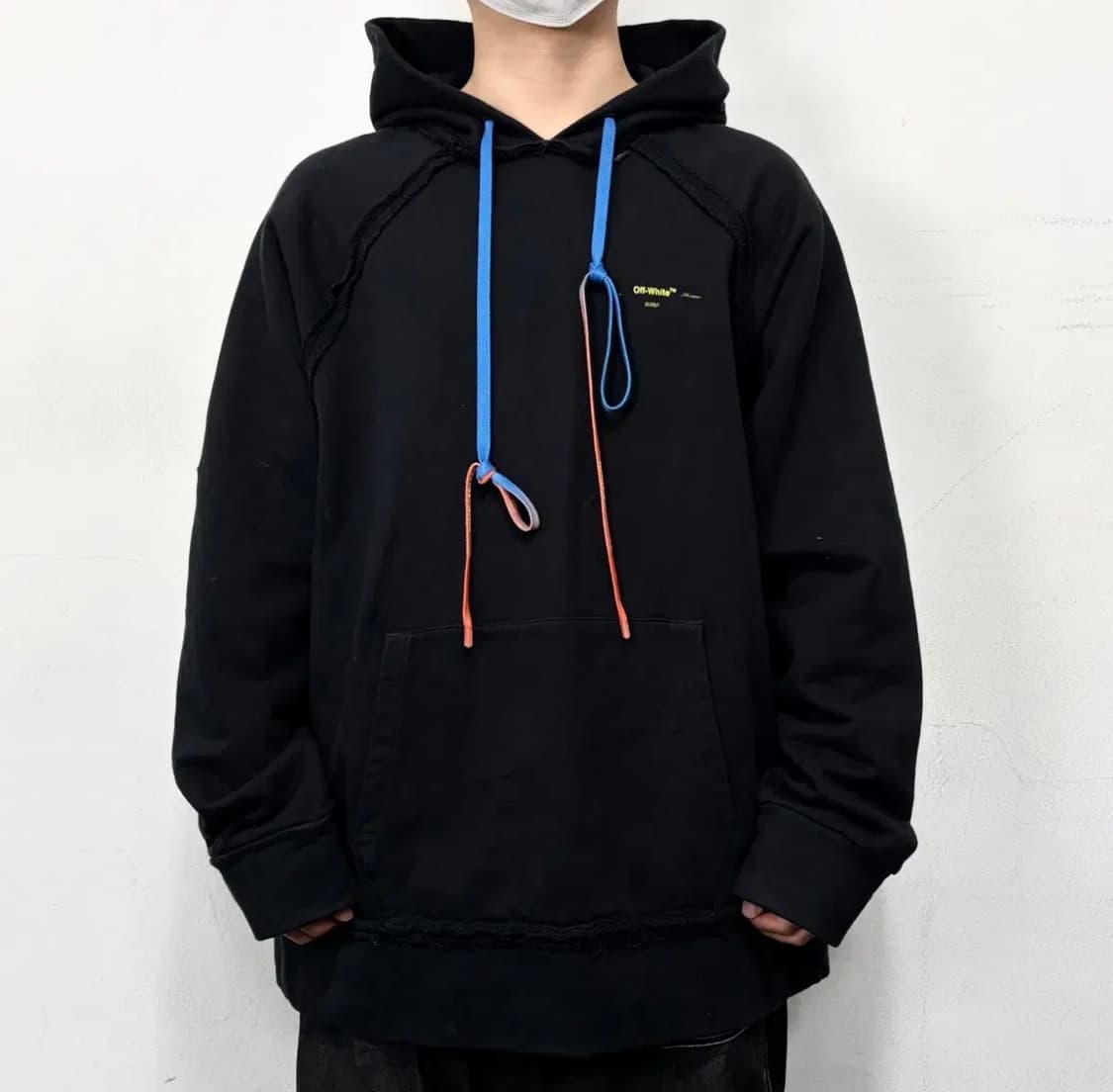 오프화이트 아크릴 애로우 프린티드 코튼 후드 상품이미지1