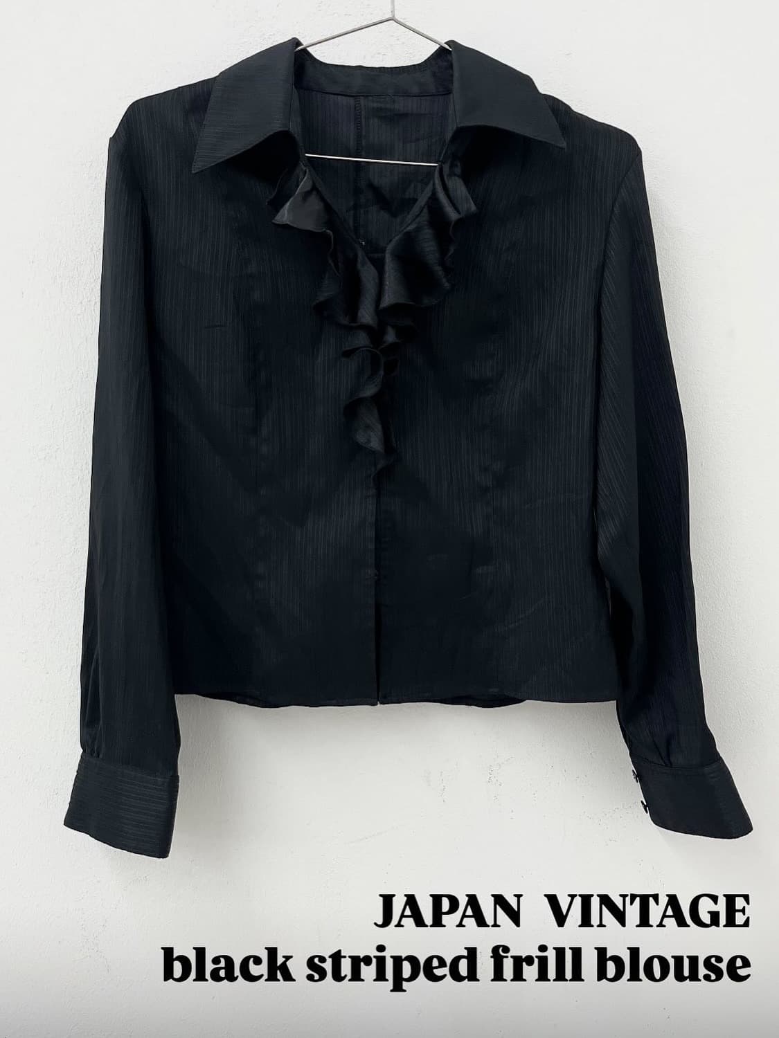 JAPAN VINTAGE striped frill blouse 상품이미지1