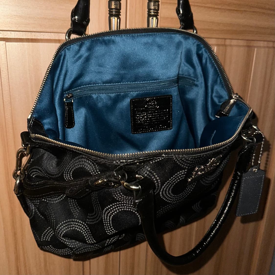 Coach 코치 블랙 토트숄더백 펀칭 빈티지 y2k  상품이미지1