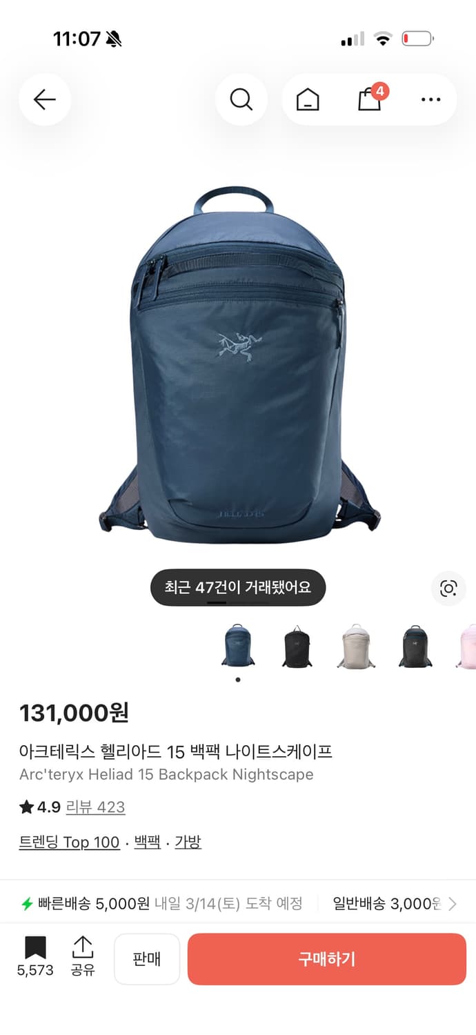 아크테릭스 헬리아드 15 백팩 나이트스케이프 상품이미지1