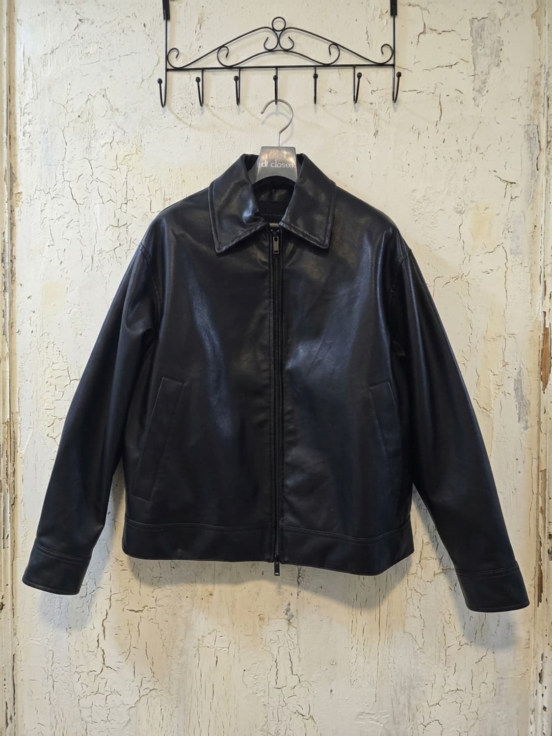 스파오 남성 블랙 양가죽 자켓 95 상품이미지1