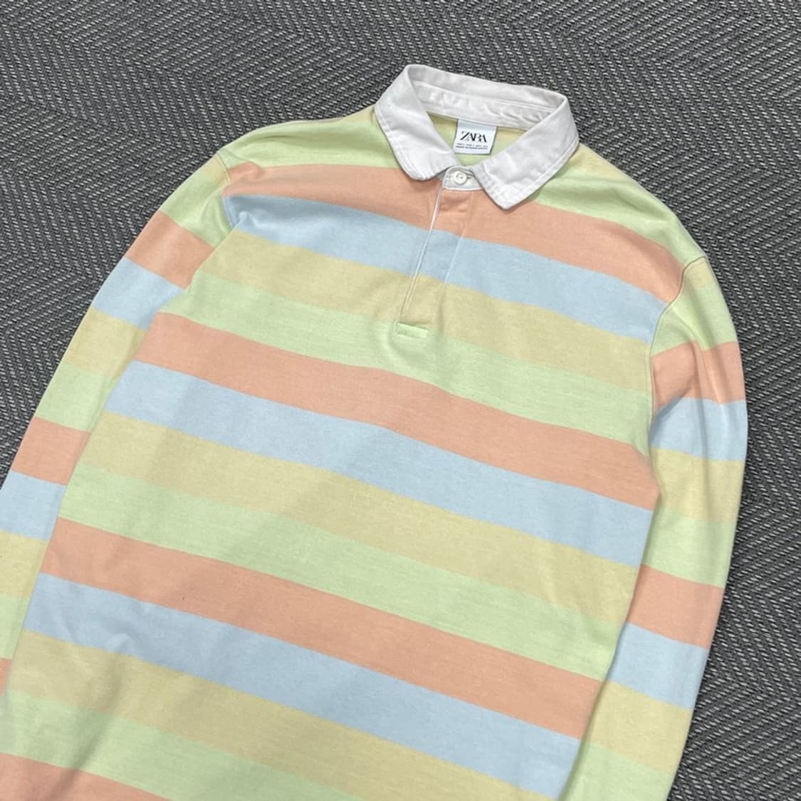 자라 배색 럭비 티셔츠 v0328 상품이미지3