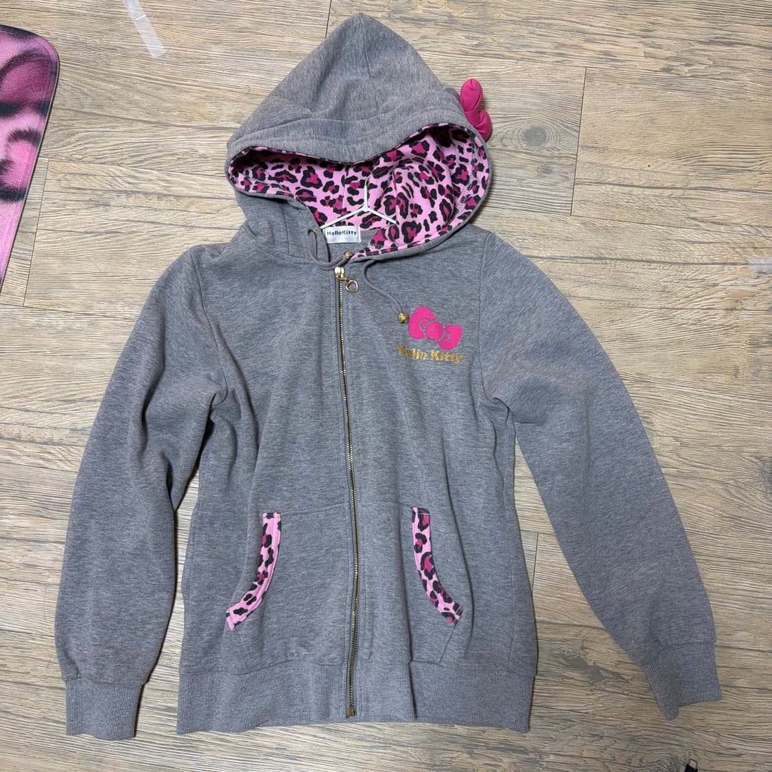 헬로키티 네코미미 헬키 갸루 후집 후드집업 상품이미지2