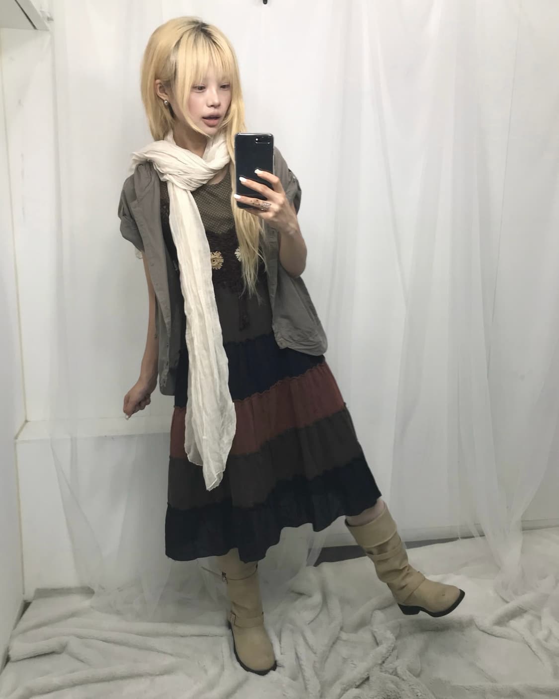 𝜗𝜚모카맛 플라워 크로셰 하구미 코디set 𝜗𝜚 상품이미지2