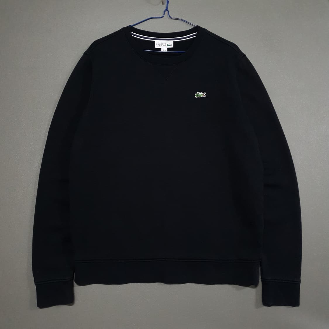100) 라코스테 스포츠 신형 크록 맨투맨 크루넥 스웻셔츠 블랙 상품이미지1