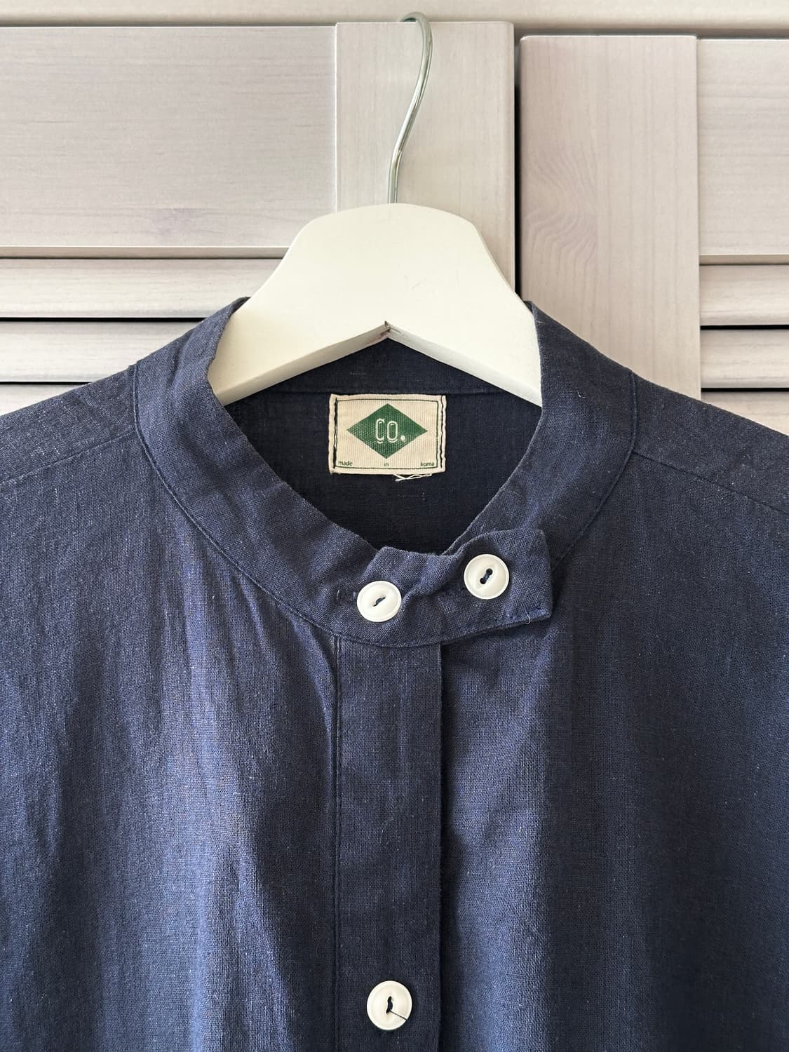 빈티지 모크넥 코튼 반팔 원피스 상품이미지3