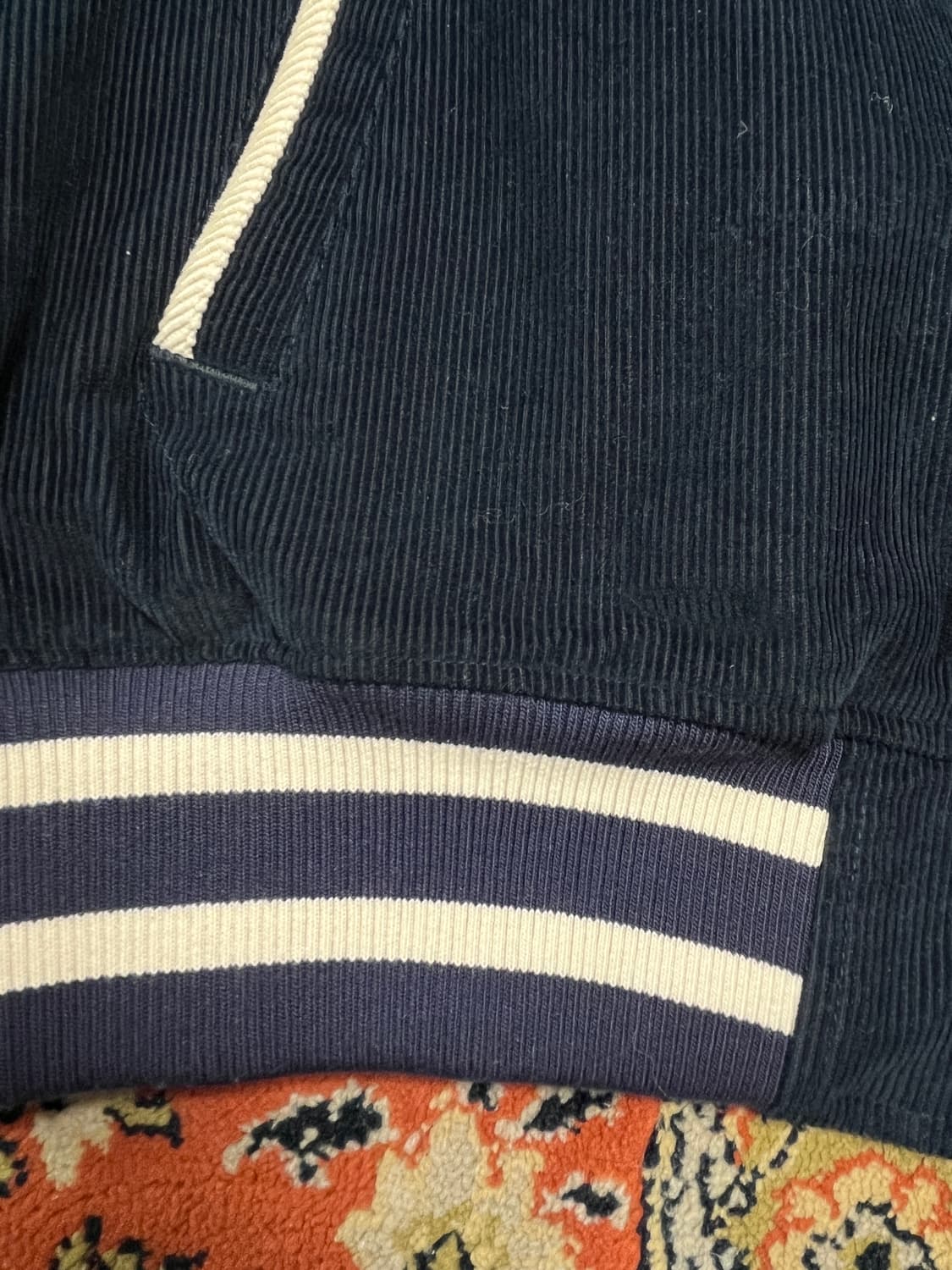 [XL] 프리즘웍스 코듀로이 바시티 자켓 네이비 상품이미지4