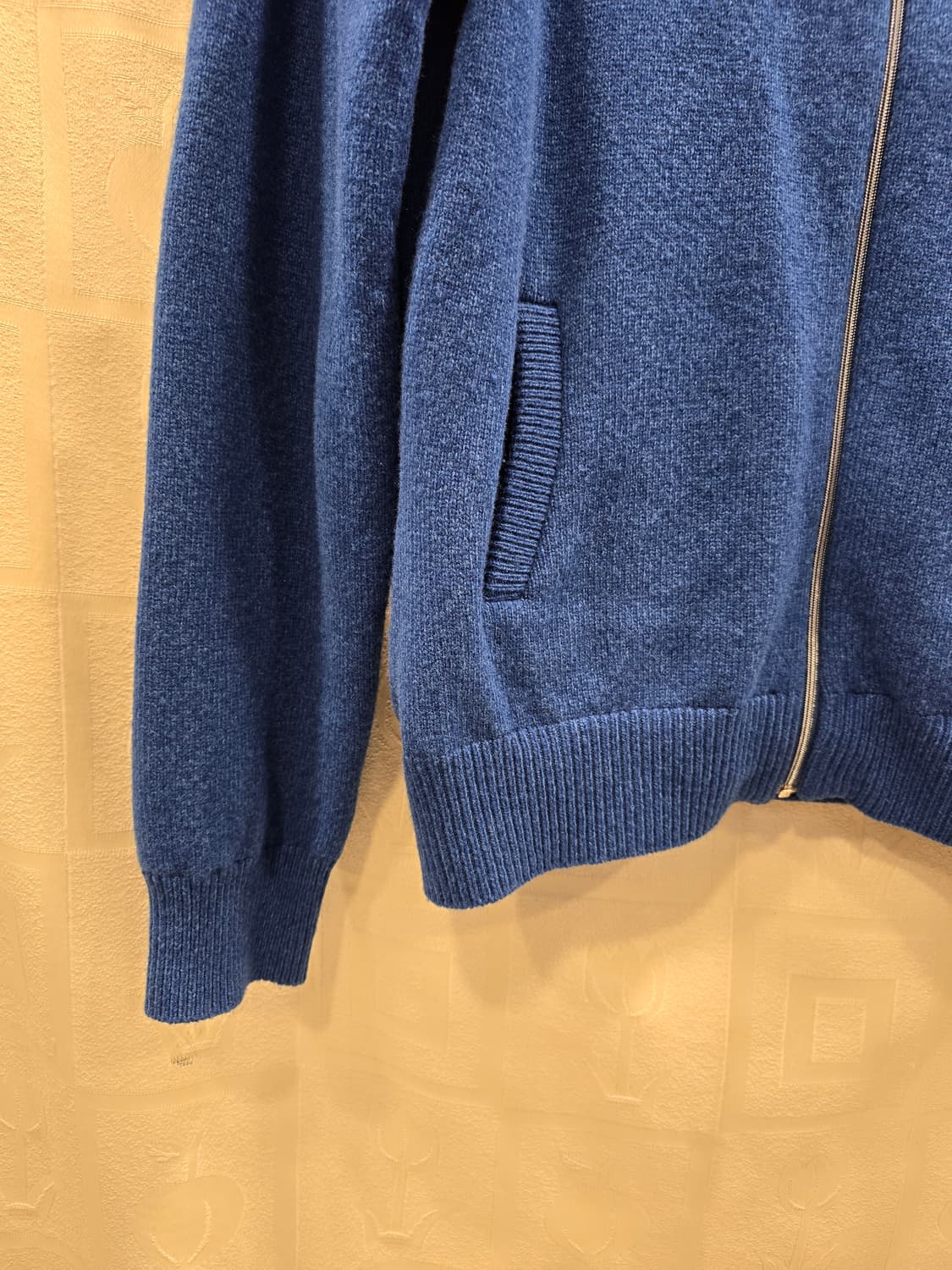 루이까스텔 남성 울 방풍 니트 집업 자켓 95 상품이미지4