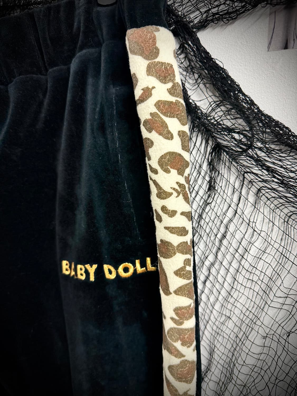 Baby doll 00s pattern velvet pants 상품이미지3