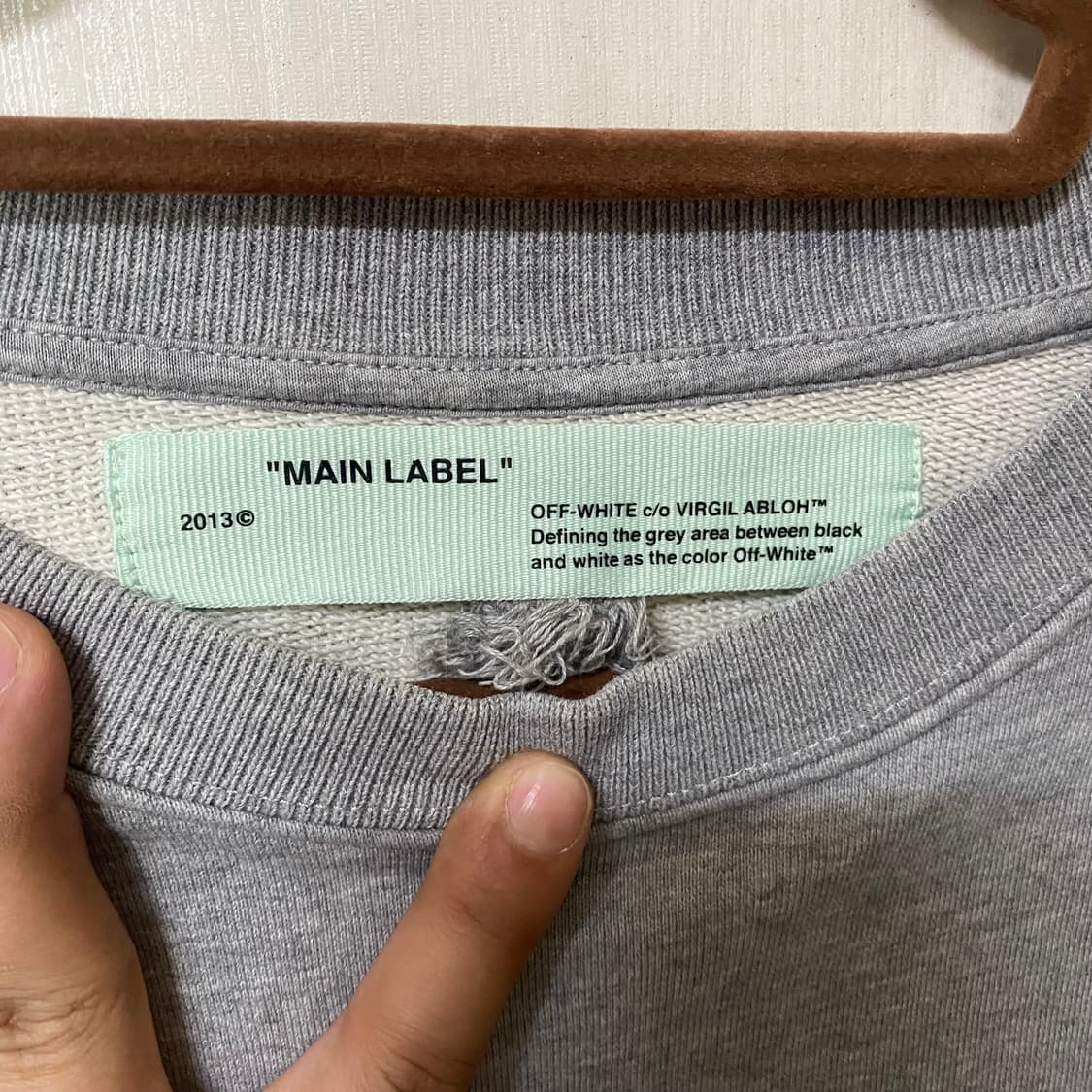 오프화이트 F/W 18-19 맨투맨 L 상품이미지6