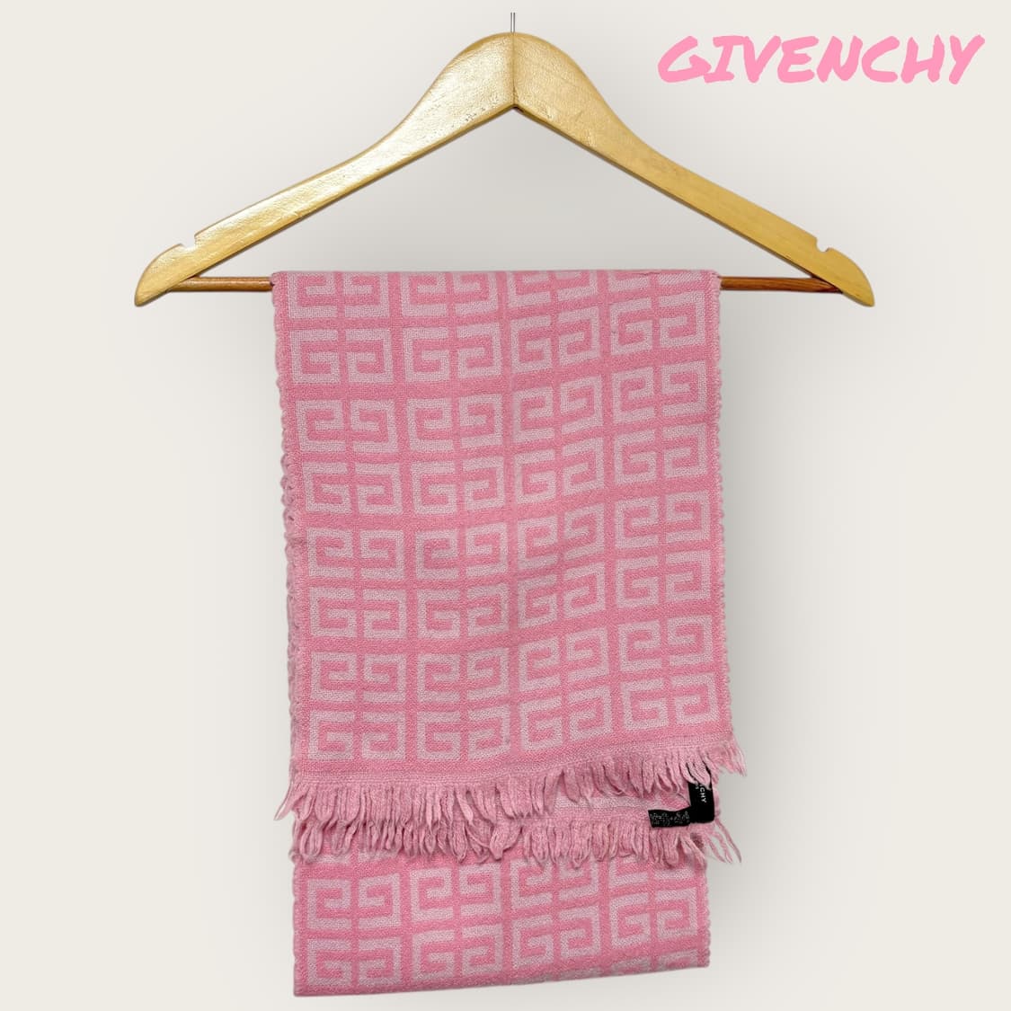 지방시 핑크 패턴 울 머플러 목도리 상품이미지1