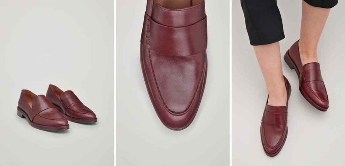 COS 코스 여성 레더 페니 로퍼 슈즈 255 상품이미지4